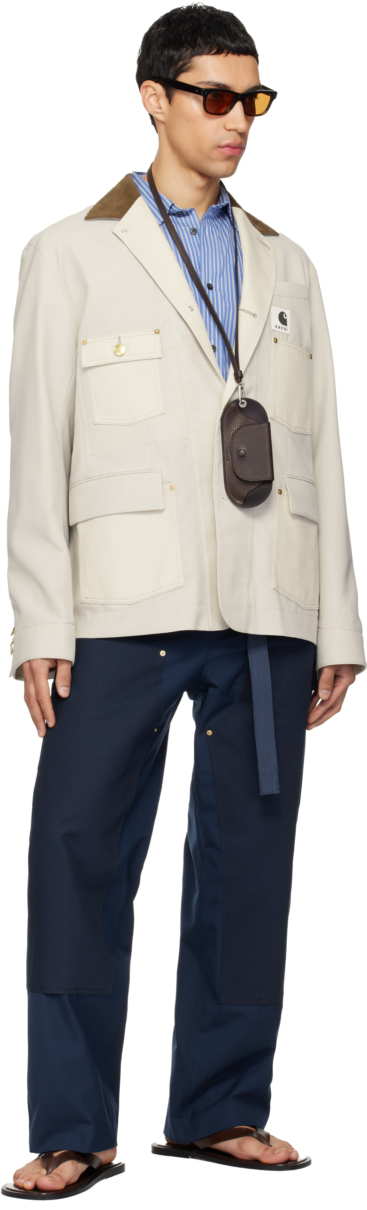 sacai: Off-White Carhartt WIP Edition Suiting & Duck Blazer | SSENSE
