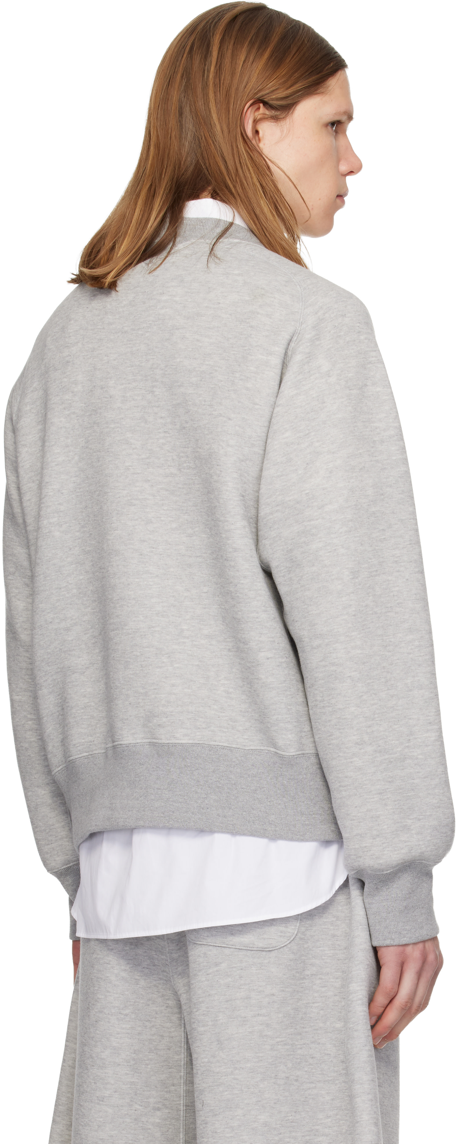 sacai - Gray Sponge Pullover Sweatshirt