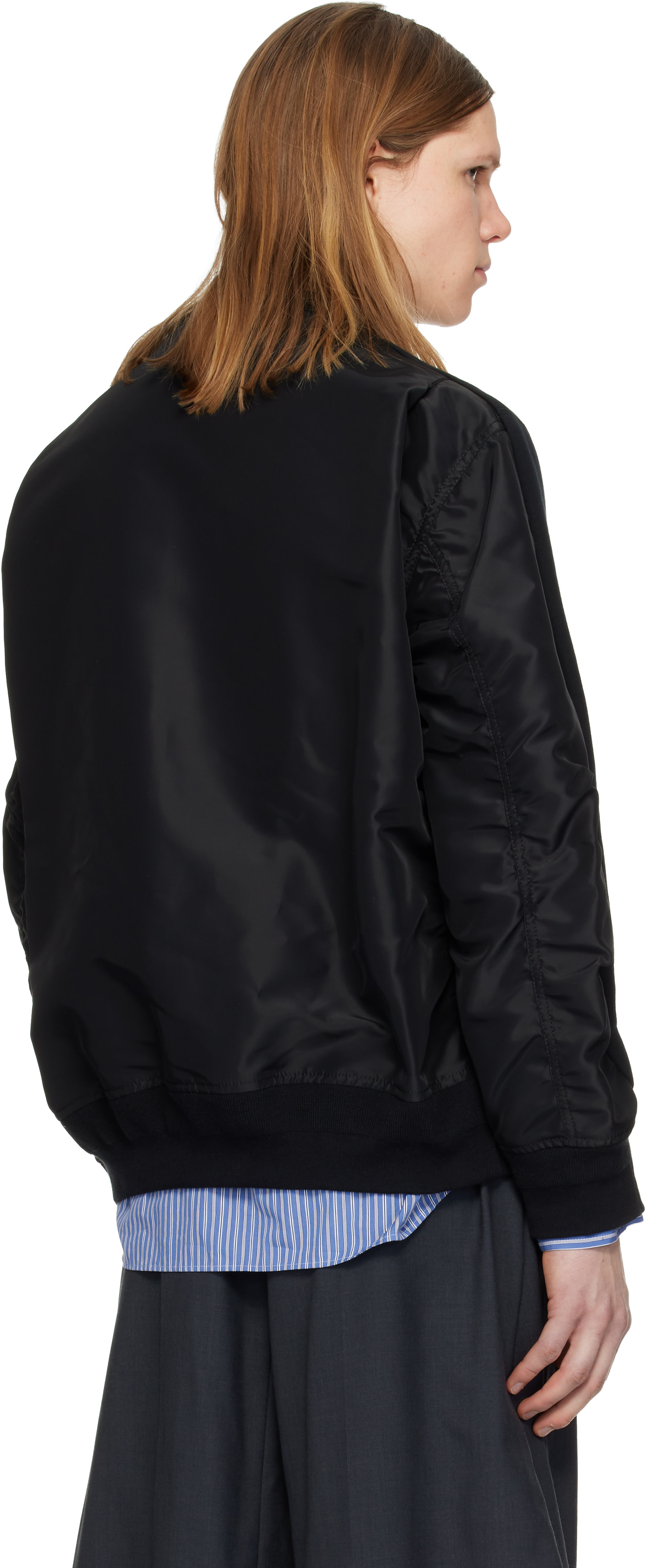 sacai: Black Sponge Sweat Pullover Sweatshirt | SSENSE