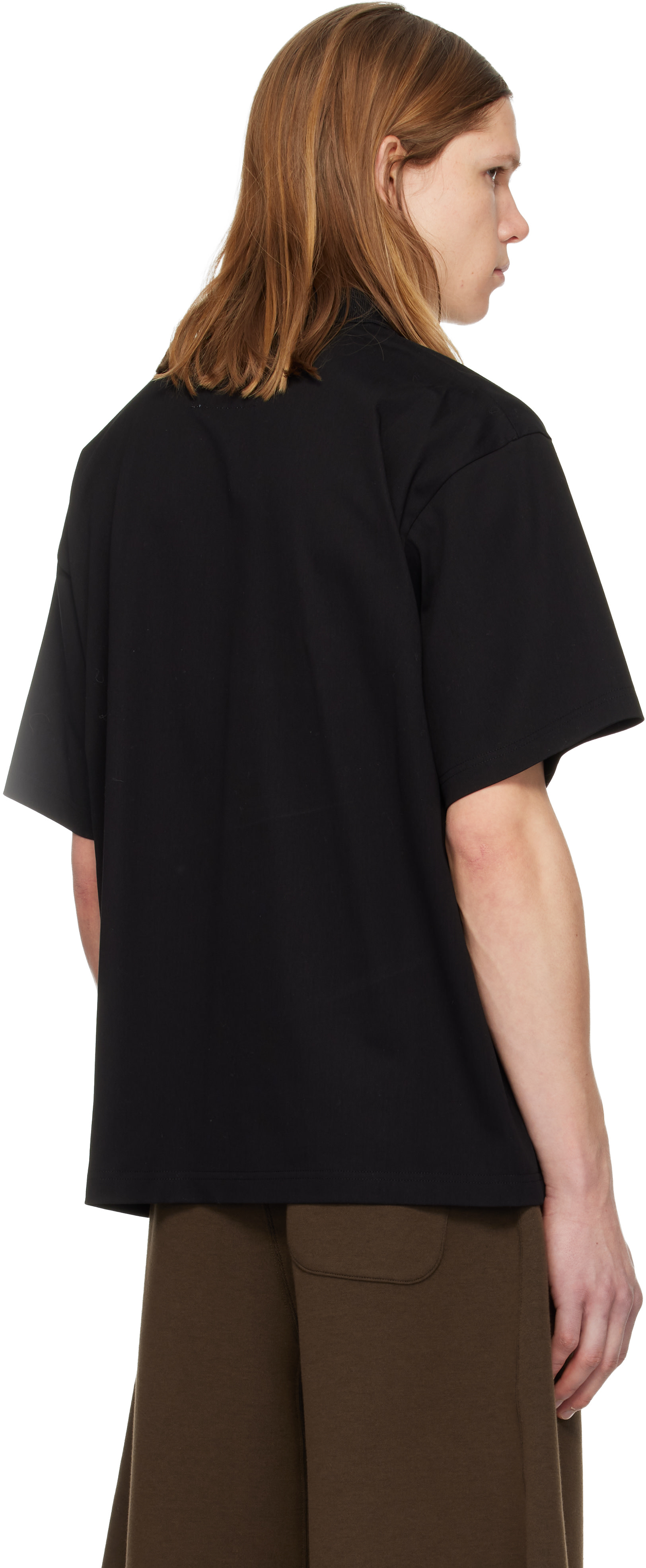 sacai: ブラック Cotton Jersey ポロシャツ | SSENSE 日本