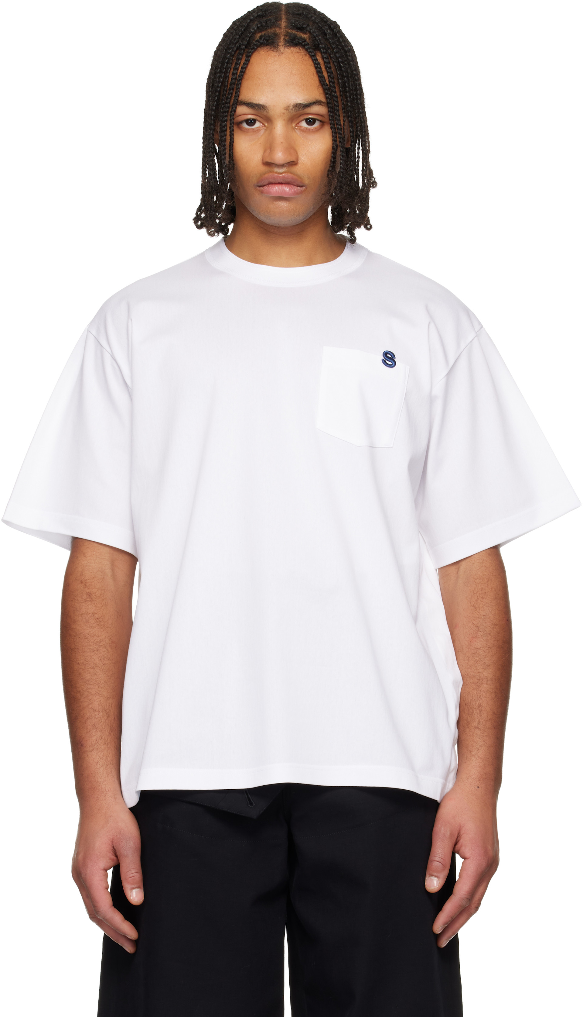 sacai Tシャツ　ブラウス sacai: ホワイト コットンジャージ Tシャツ | SSENSE 日本