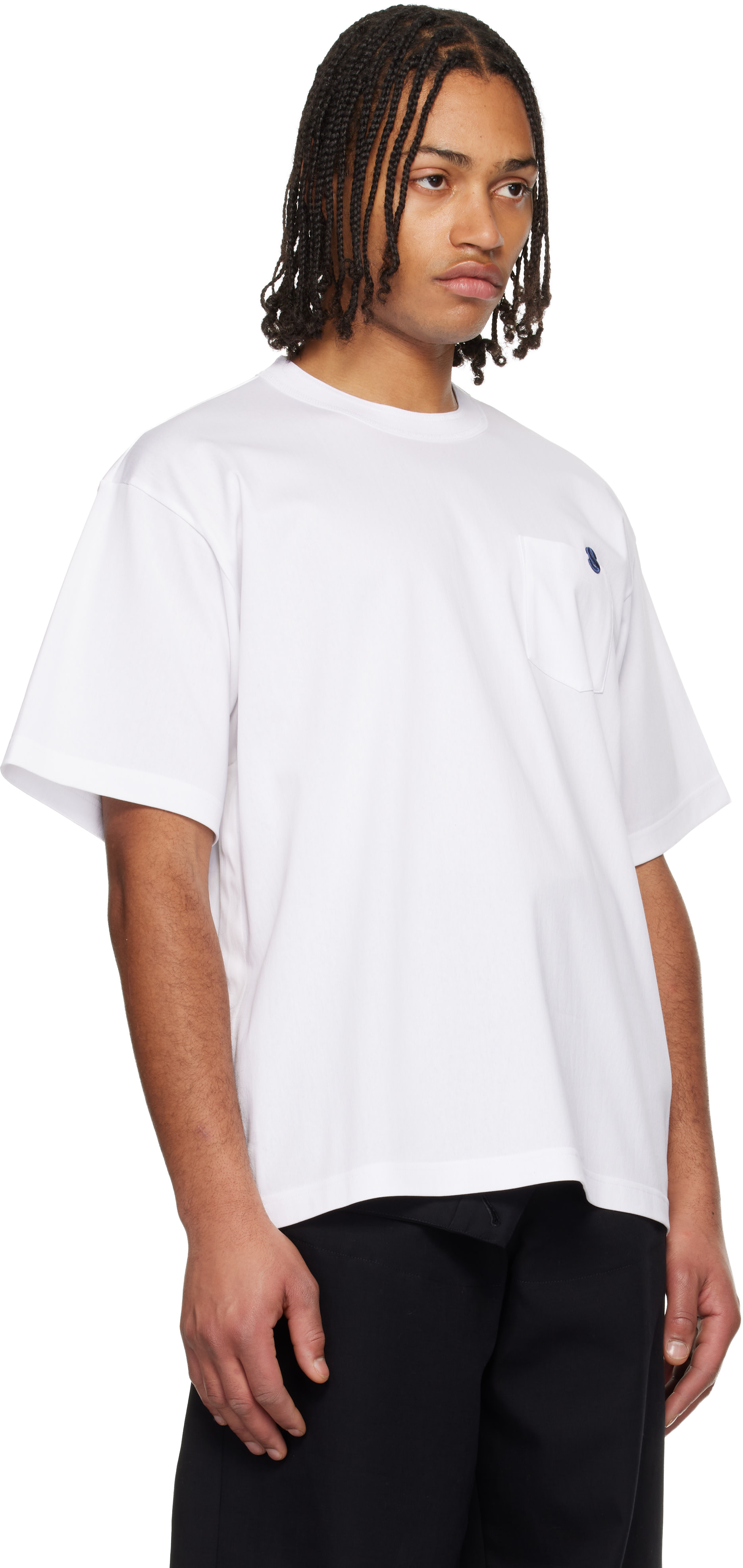 sacai: ホワイト コットンジャージ Tシャツ | SSENSE 日本