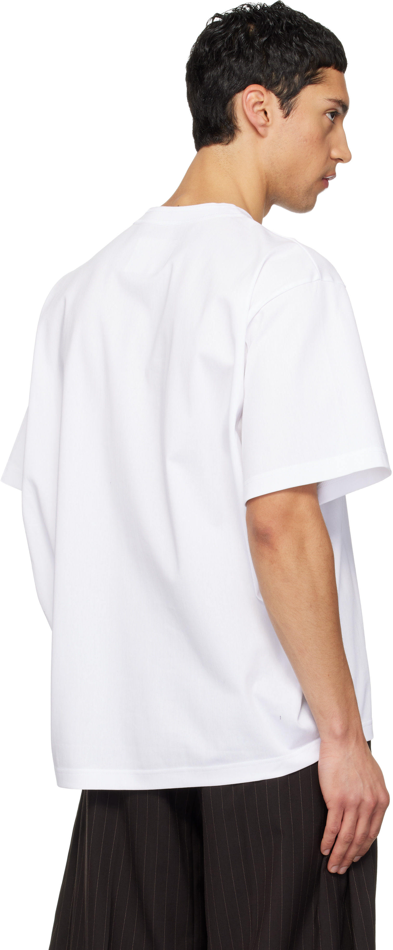 sacai: White Cotton Jersey T-shirt | SSENSE