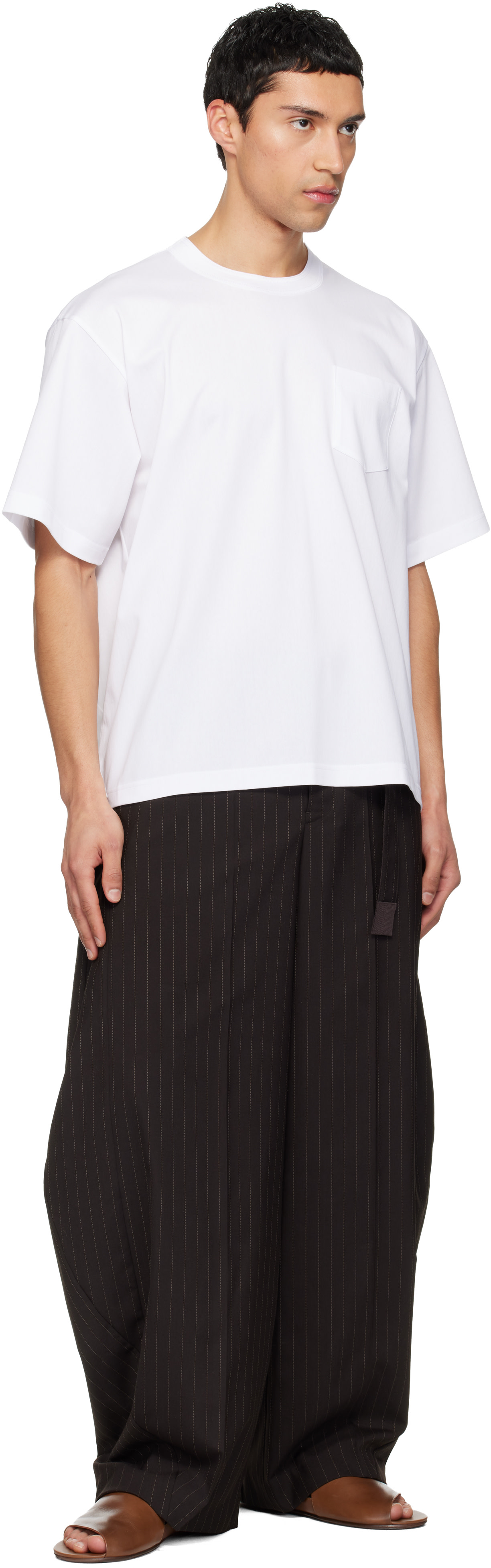 sacai: White Cotton Jersey T-shirt | SSENSE