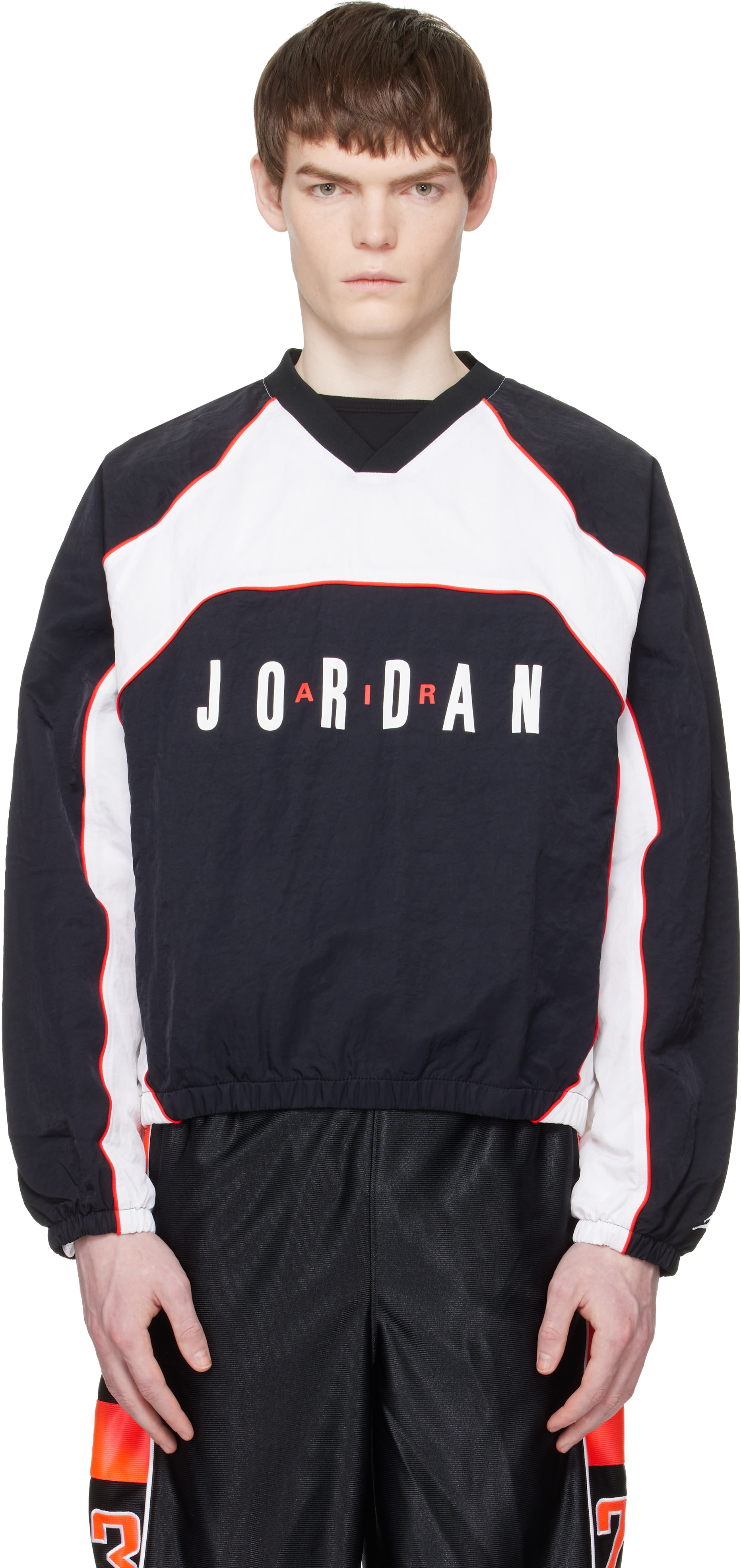 Nike Jordan - 블랙 & 화이트 조던 플라이트 트랙 재킷