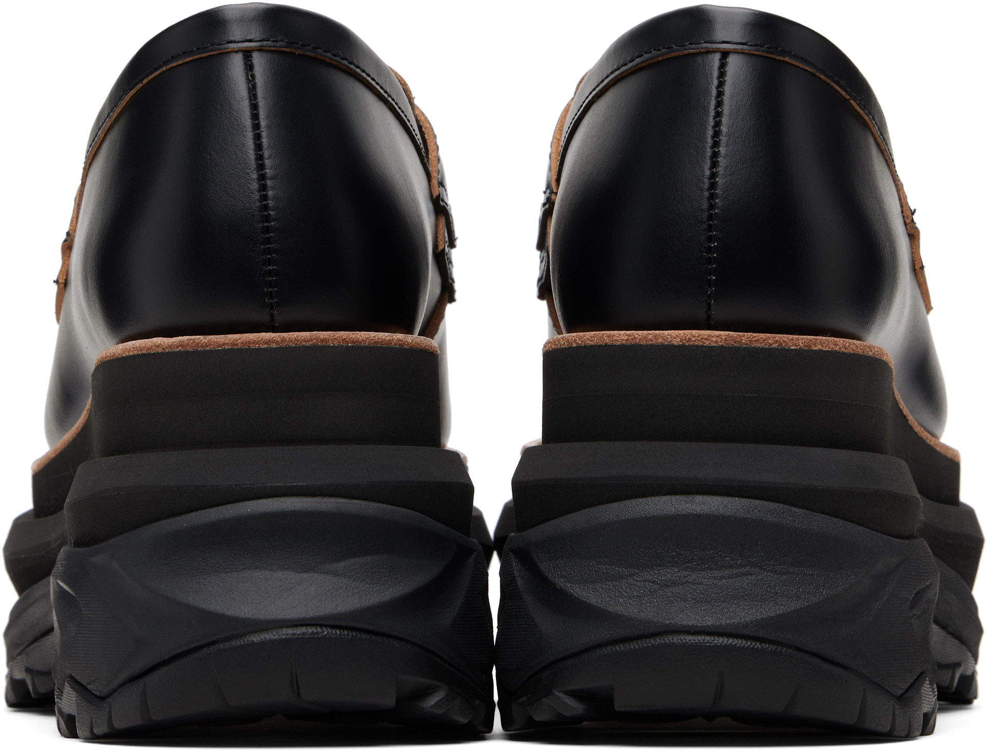 sacai - Flâneurs noirs à plateforme