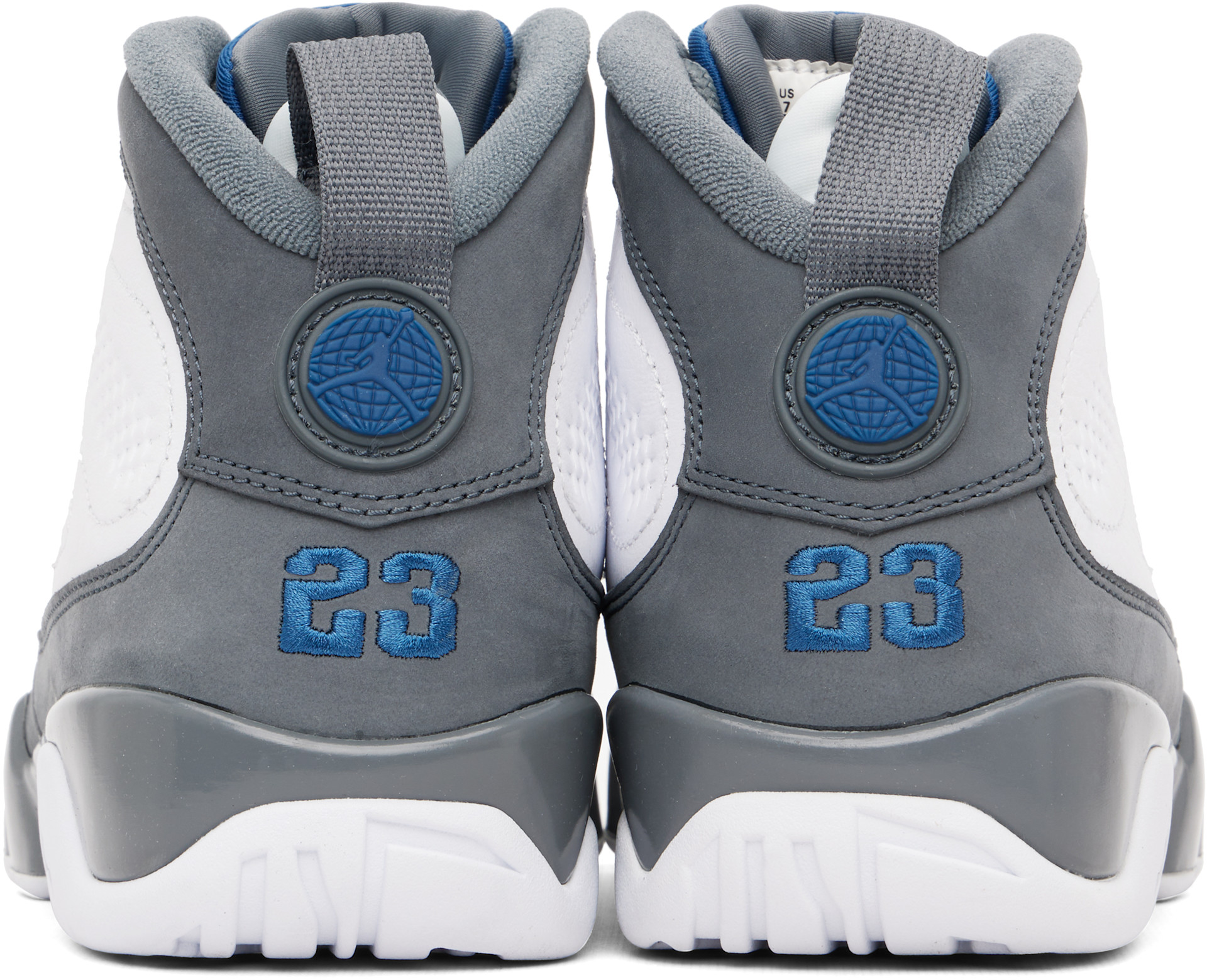 Nike Jordan: グレー＆ホワイト Air Jordan 9 Retro スニーカー