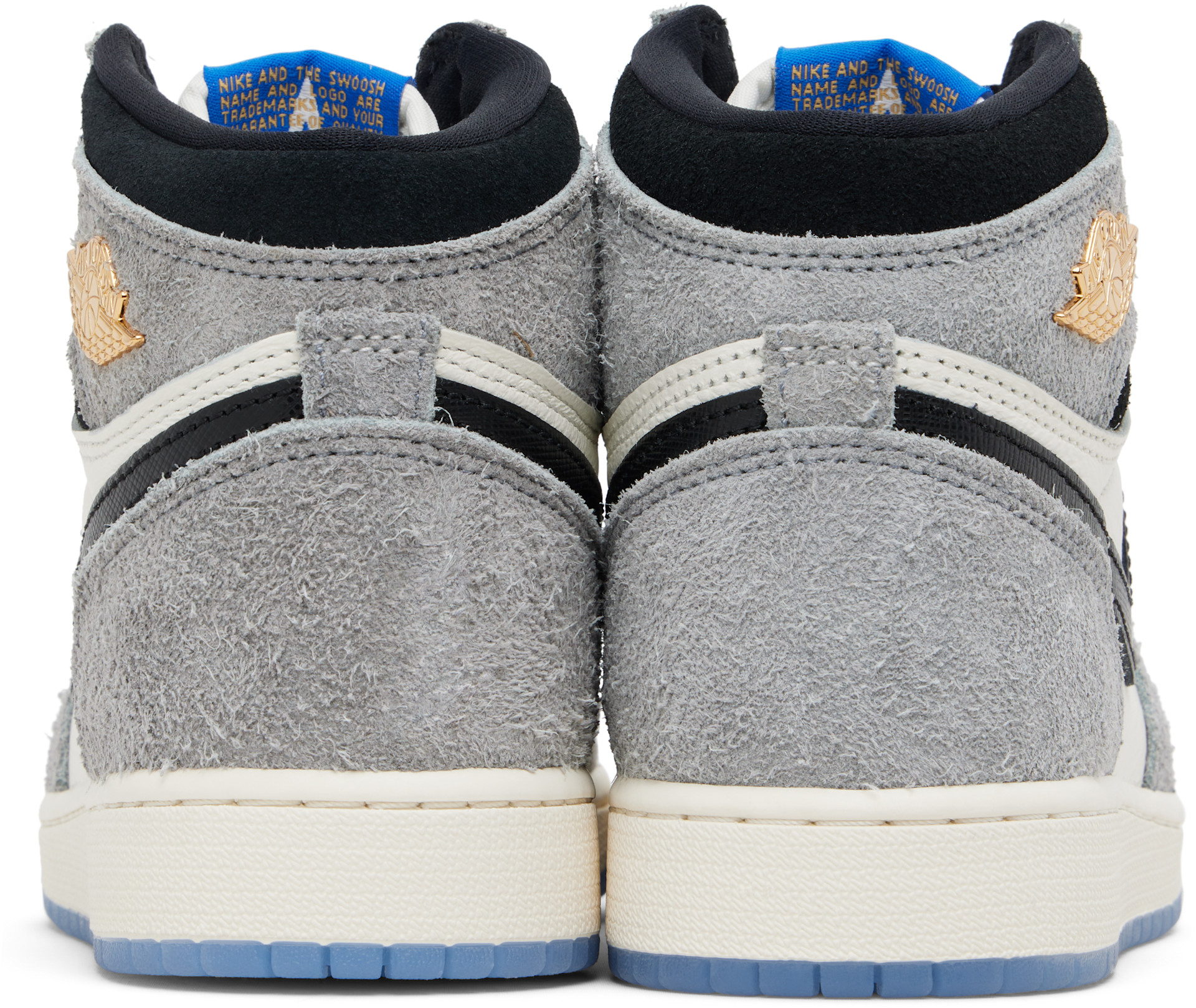 Nike Jordan: Big Kids Gray Air Jordan 1 High OG Sneakers | SSENSE