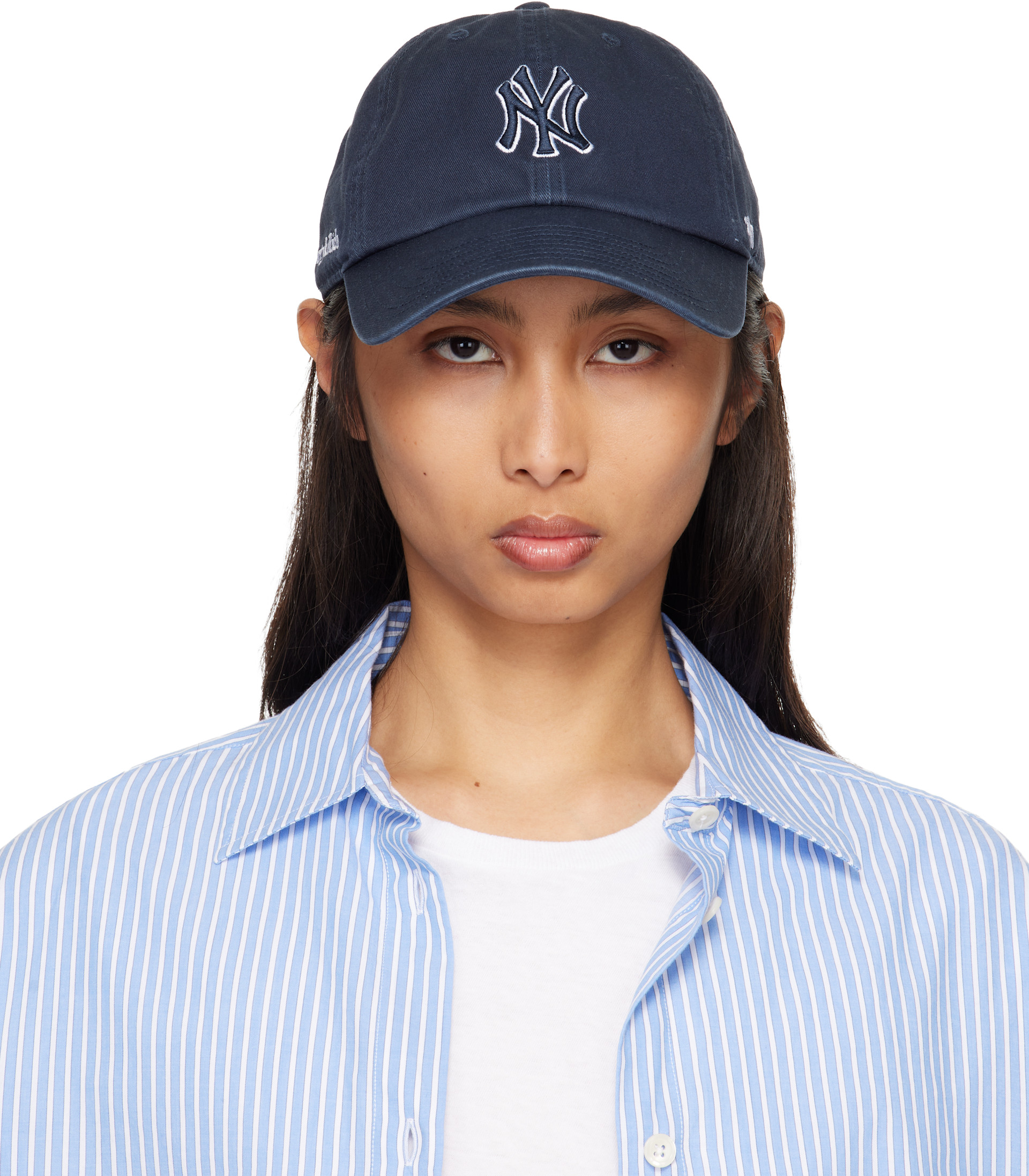 Sporty & Rich: ネイビー '47エディション Yankees Serif Outline