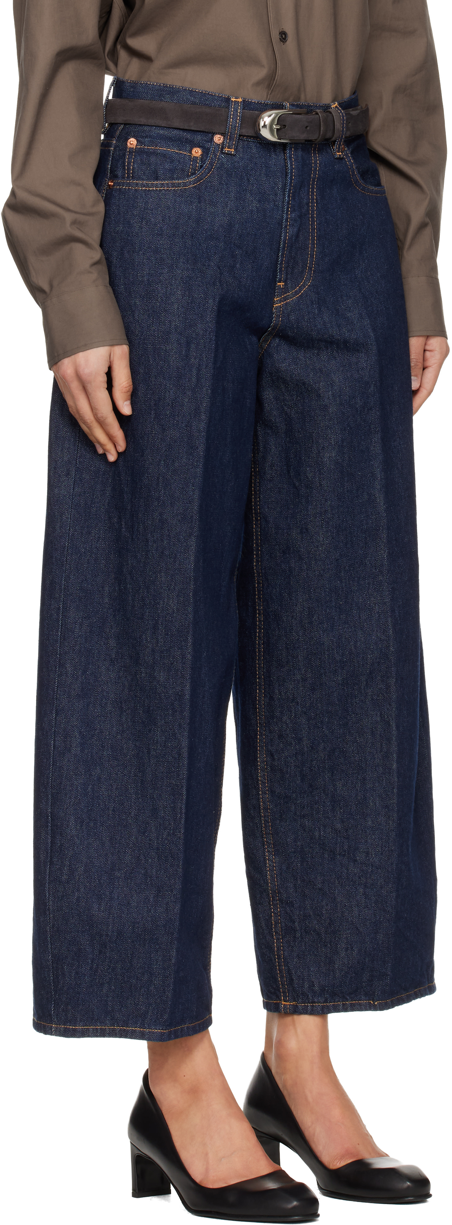 6397 - Jean écourté Roomy bleu