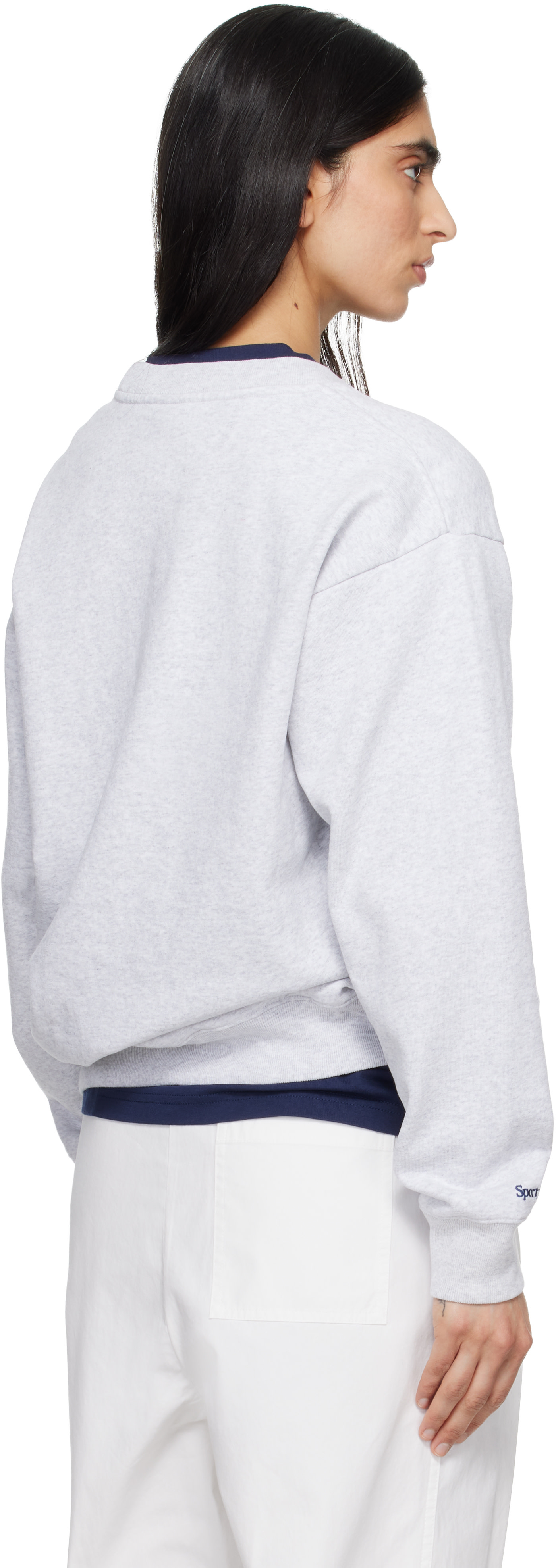 Sporty & Rich: Gray '47 Edition Heritage Yankees Serif Sweatshirt