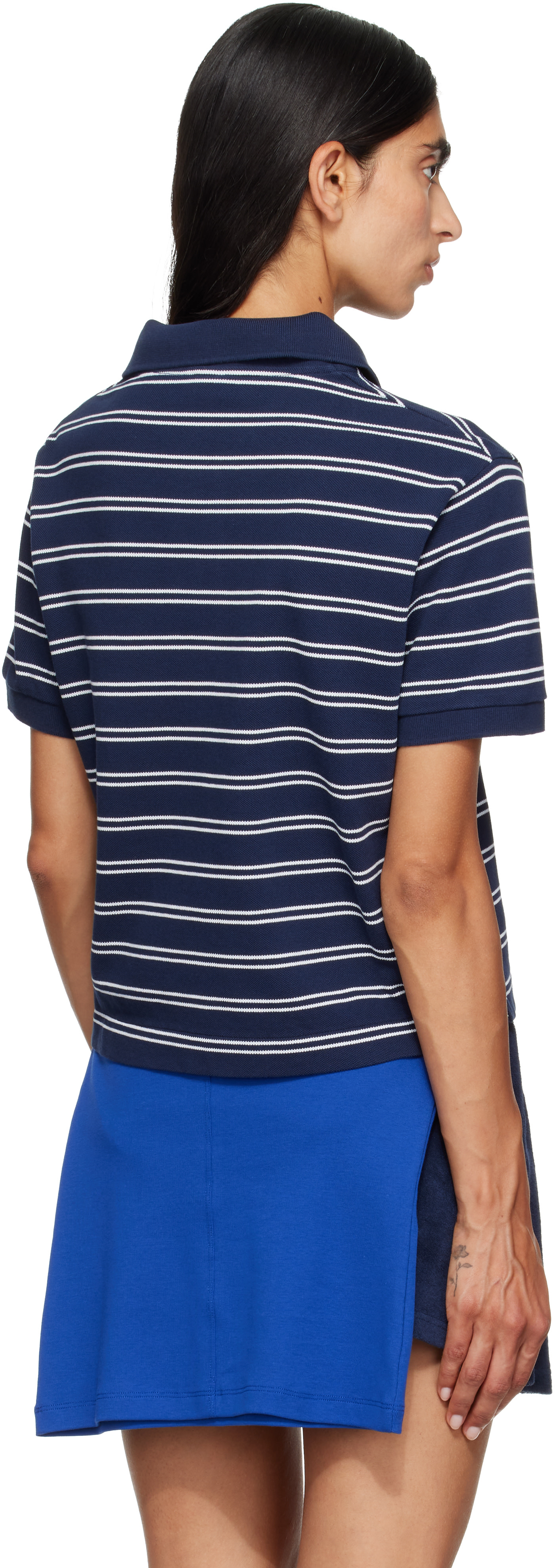 Sporty & Rich: Navy Signature Logo Polo | SSENSE