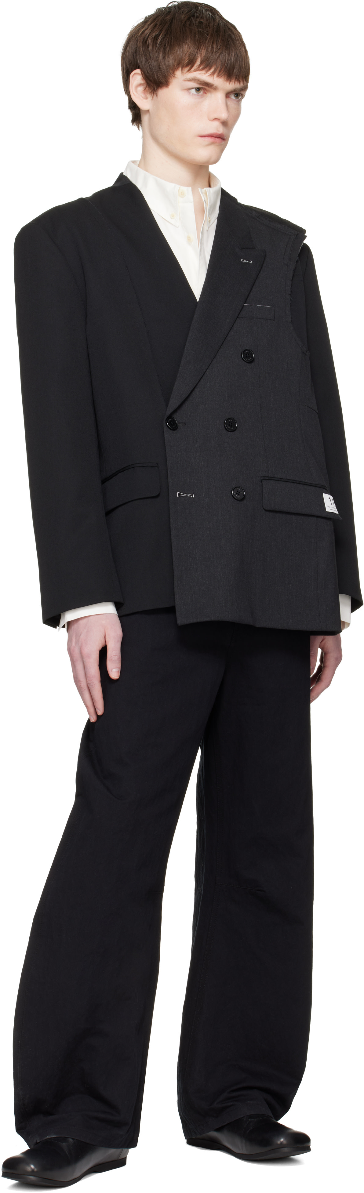 RE;CODE - Black Jacket Patch Blazer