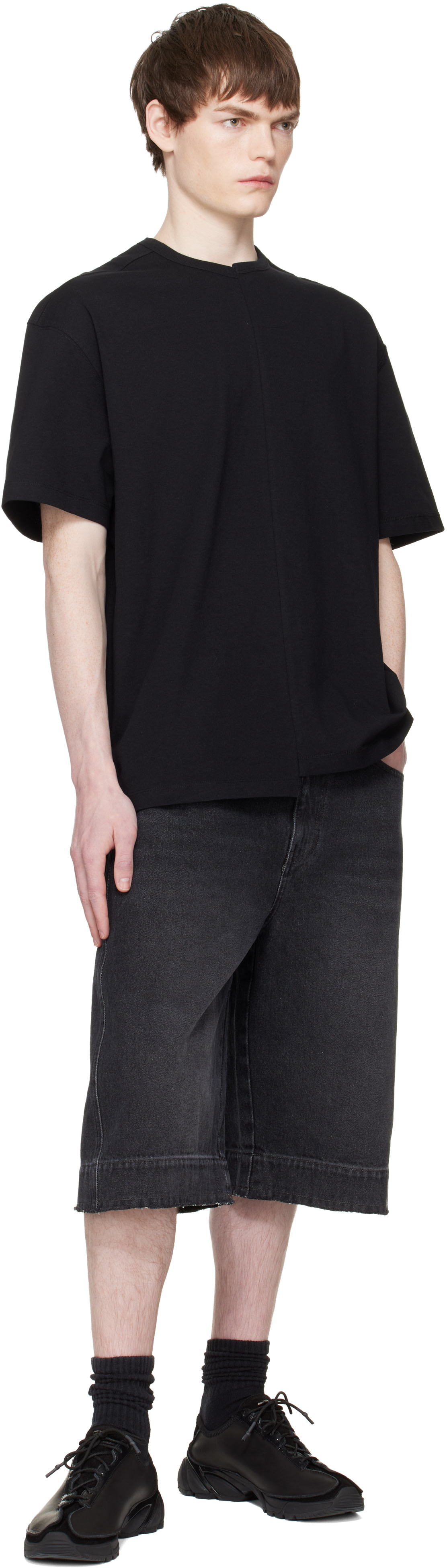 RE;CODE - Black Split T-shirt