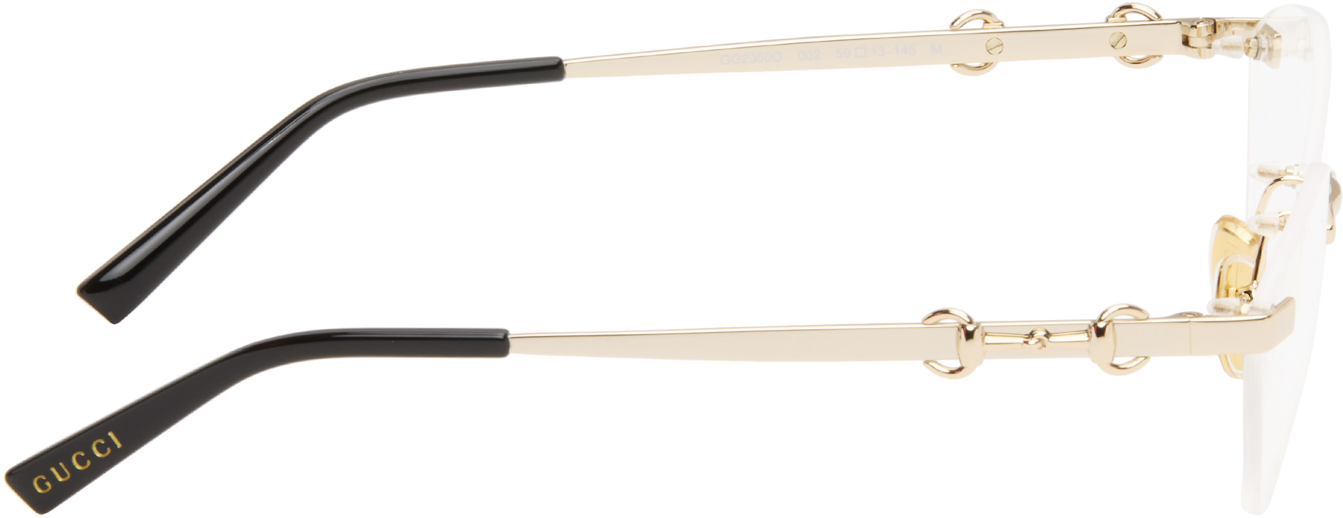 Gucci - Lunettes de vue œil-de-chat dorées