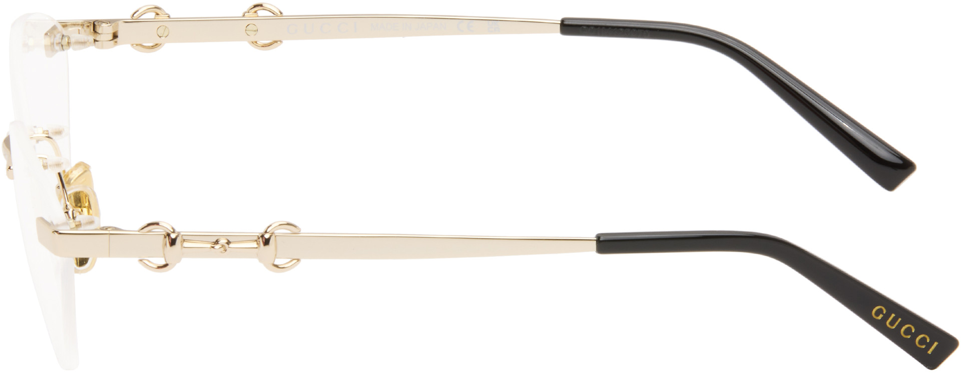 Gucci - Lunettes de vue œil-de-chat dorées