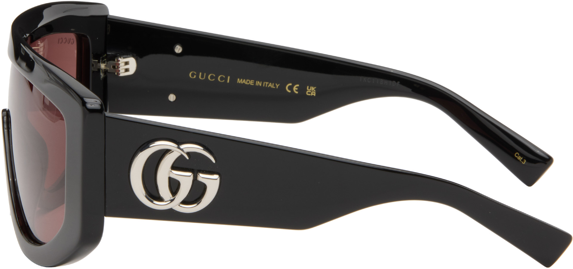 Gucci - ブラック スクエアフレーム サングラス