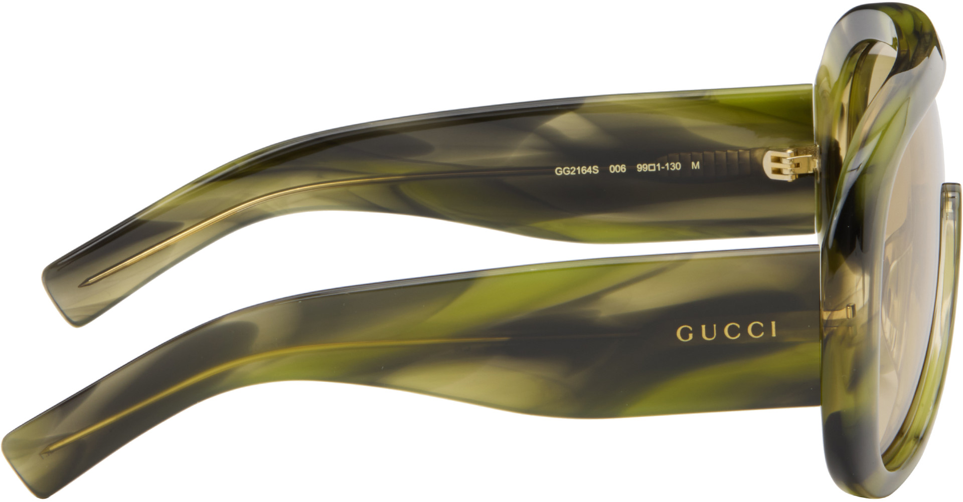 Gucci - Brown Rectangular Frame Sunglasses
