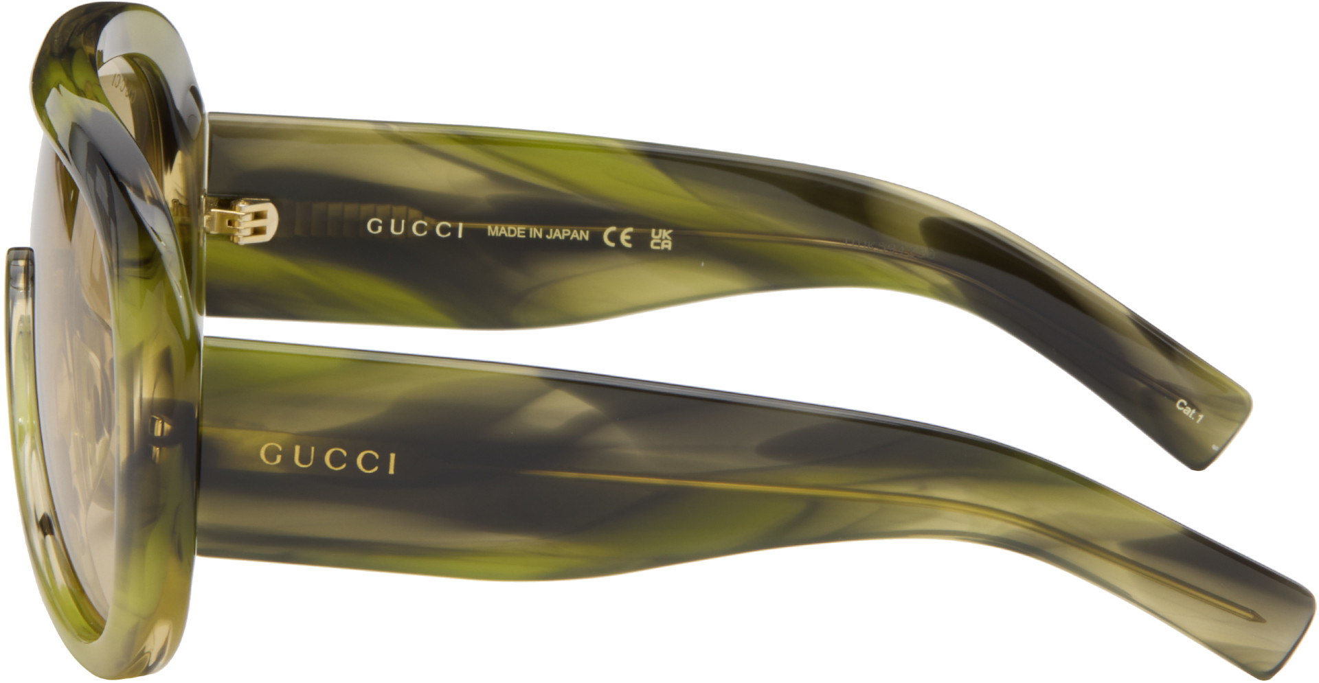 Gucci - Brown Rectangular Frame Sunglasses