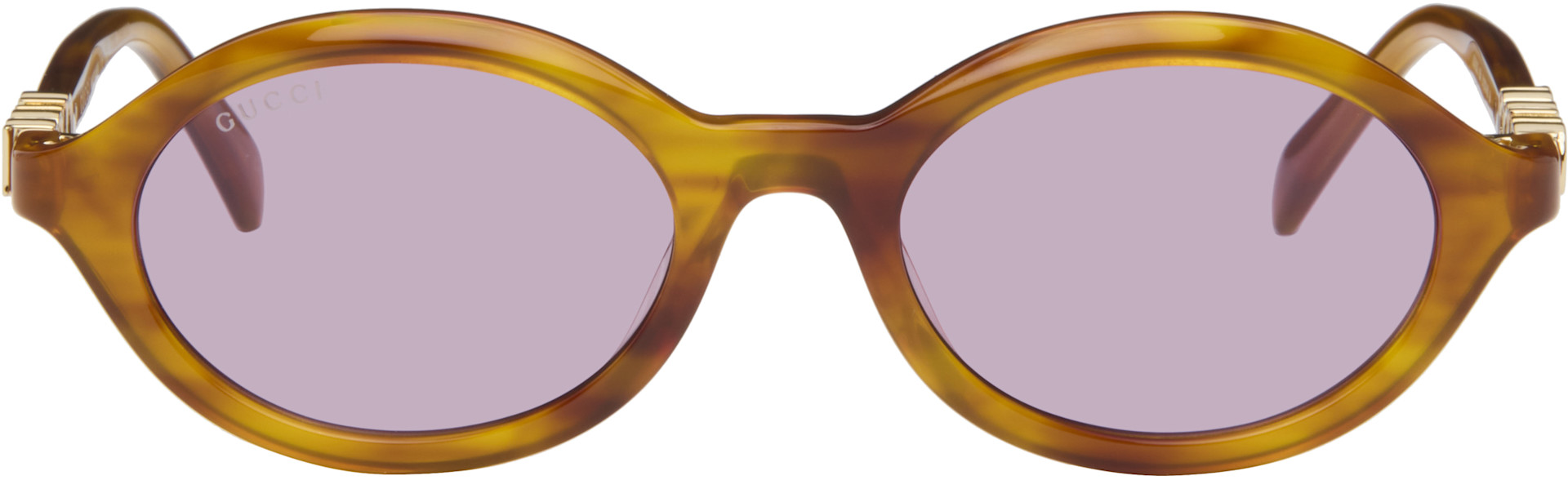 サングラス+メガネ GUCCI sunglasses unisex archive brown Gucci: ブラウン ラウンドフレーム サングラス | SSENSE 日本