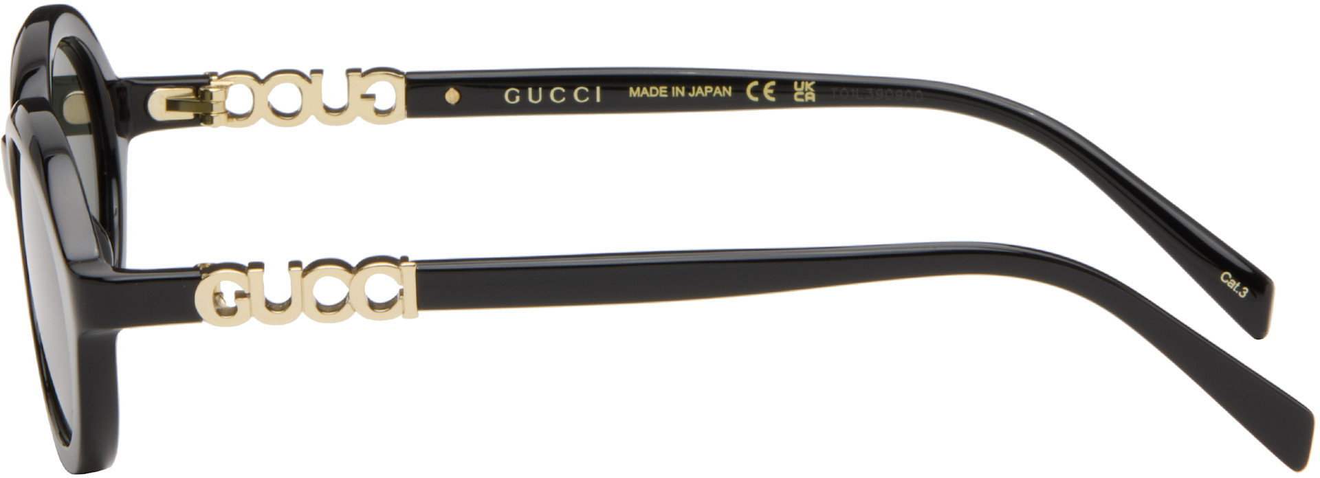 Gucci - 블랙 라운드 프레임 선글라스