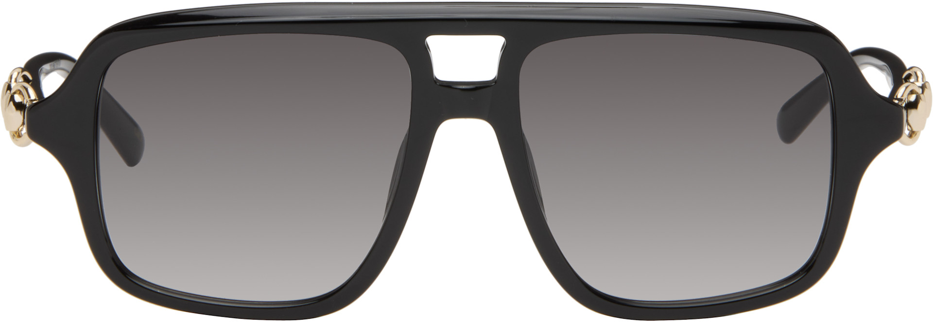 Gucci - Lunettes de soleil navigateur noires