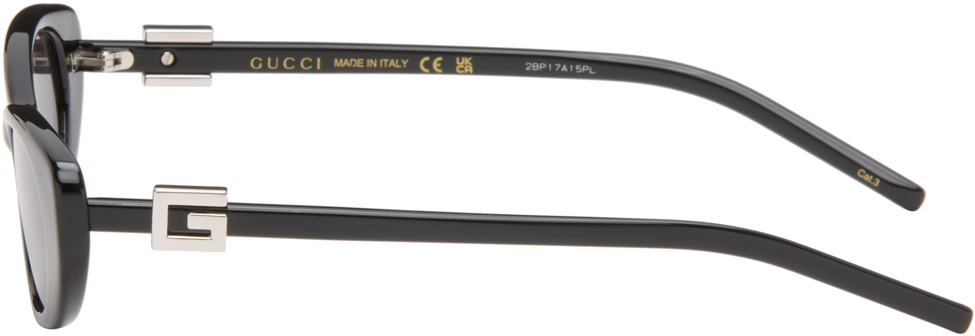 Gucci - Lunettes de soleil œil-de-chat noires