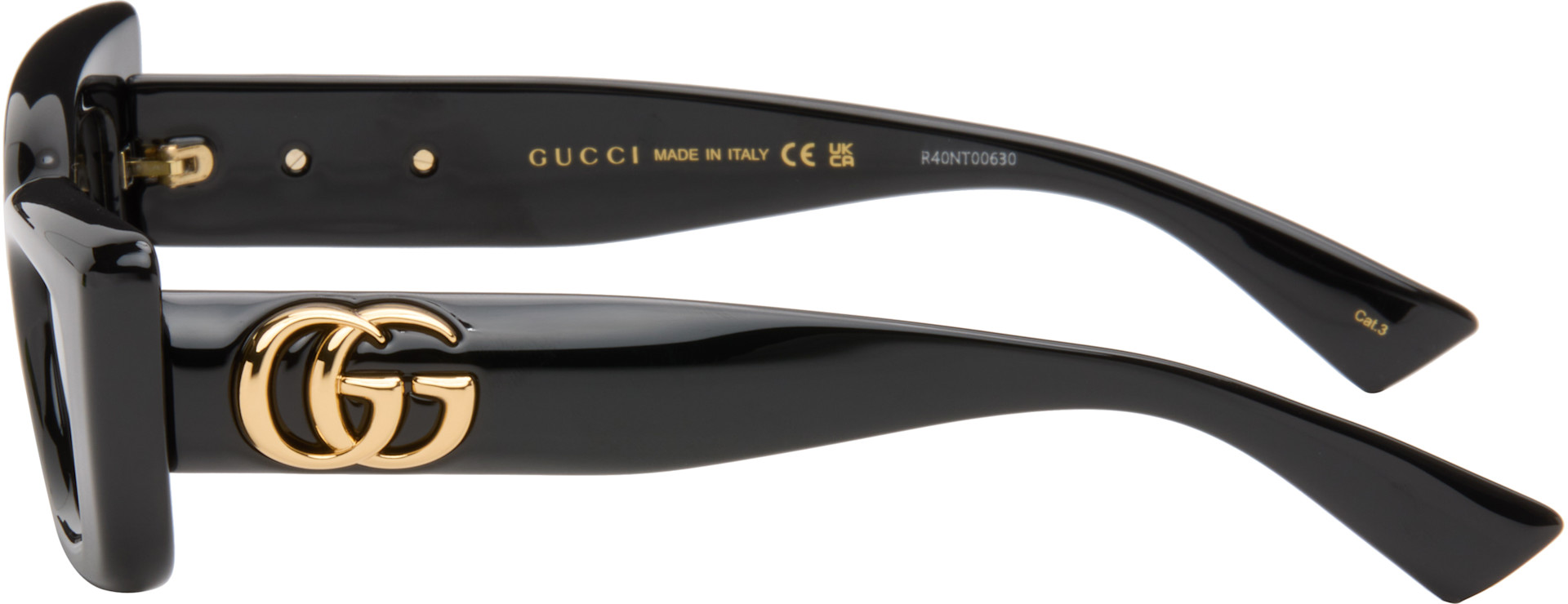 Gucci - Lunettes de soleil œil-de-chat noires