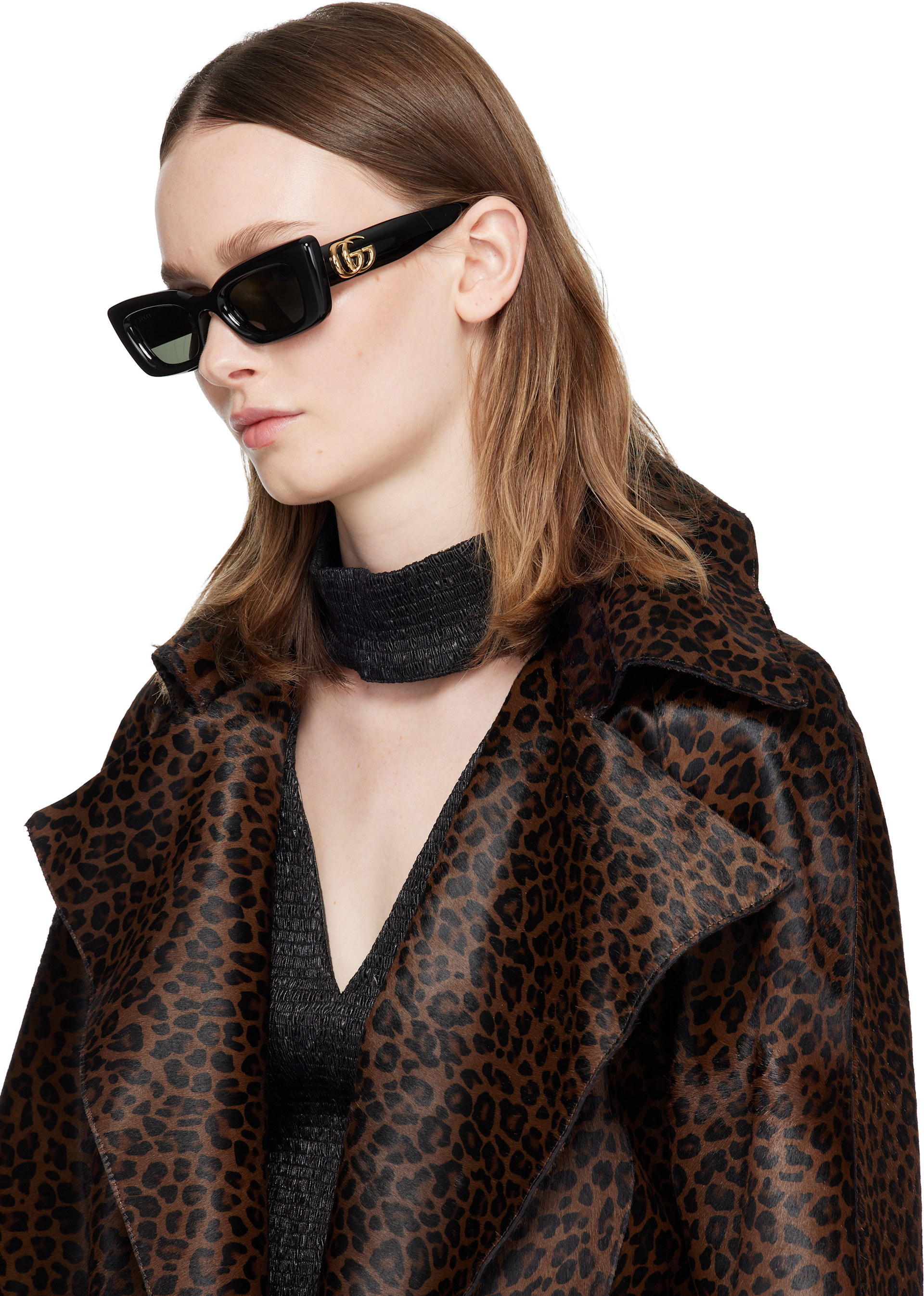 Gucci - Lunettes de soleil œil-de-chat noires