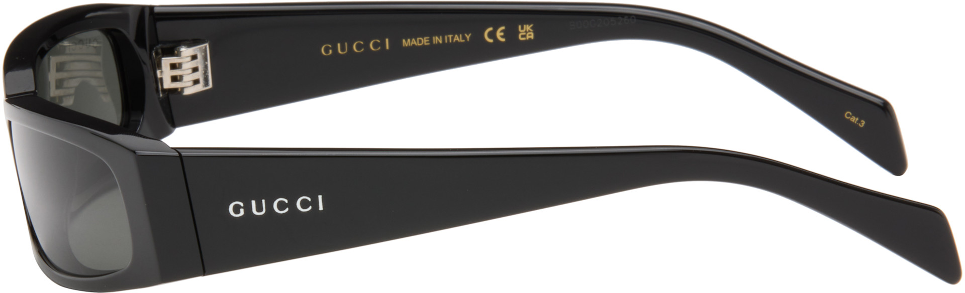 Gucci - 블랙 렉탱글 스퀘어 선글라스