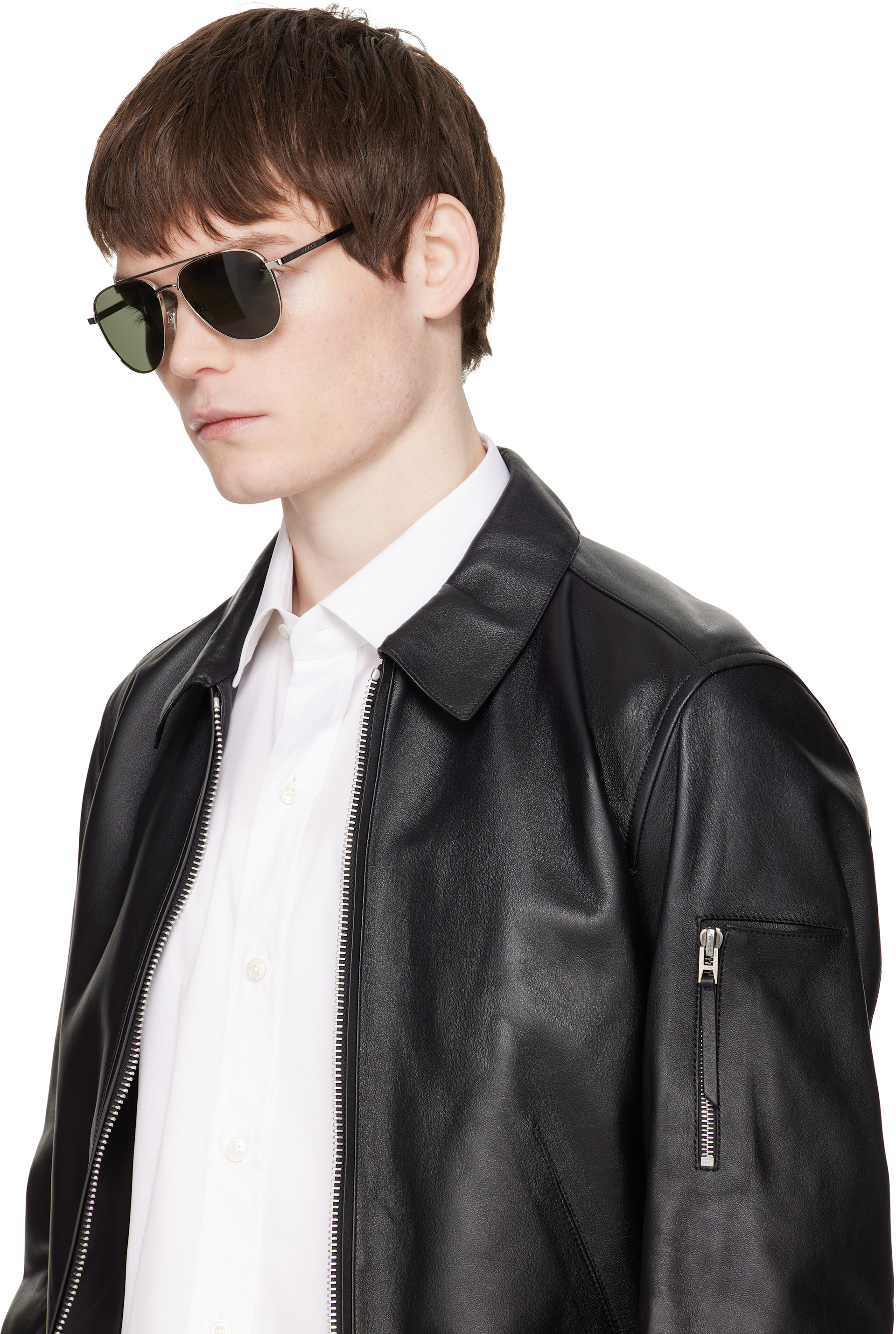 Gucci - Lunettes de soleil argentées