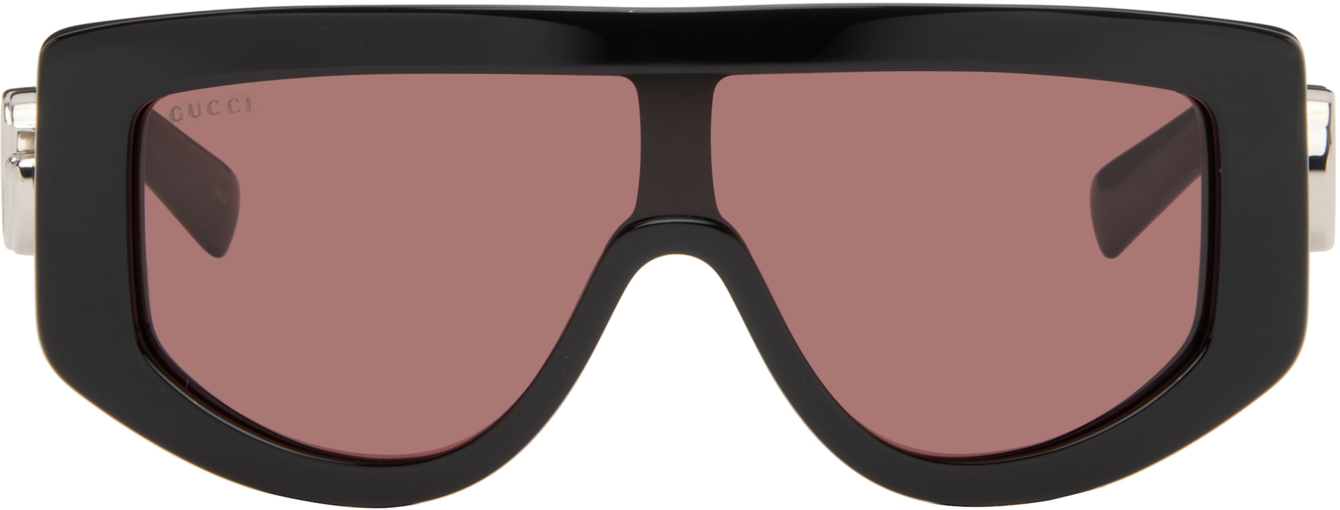 Gucci - Black Rectangular Frame Sunglasses