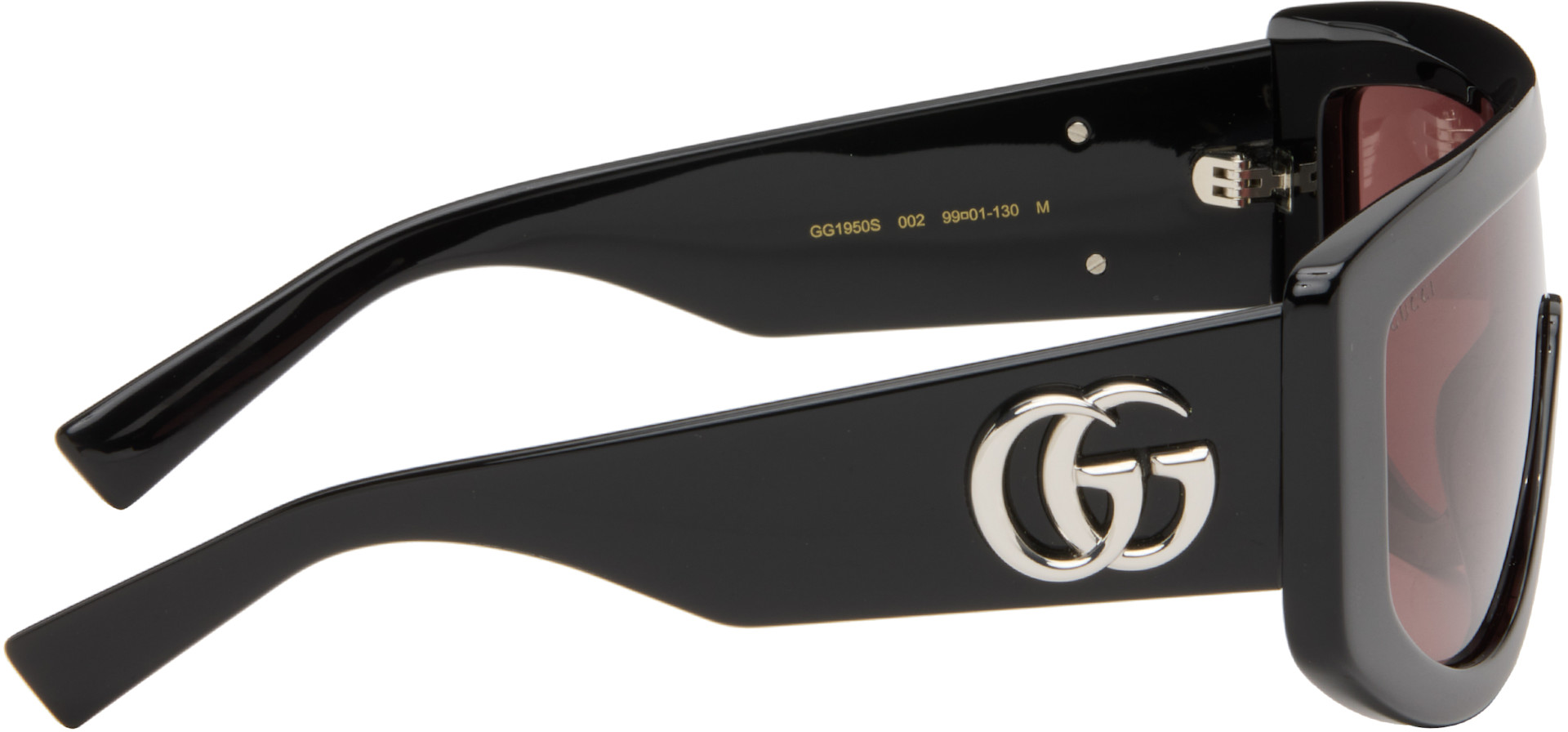 Gucci - Black Rectangular Frame Sunglasses