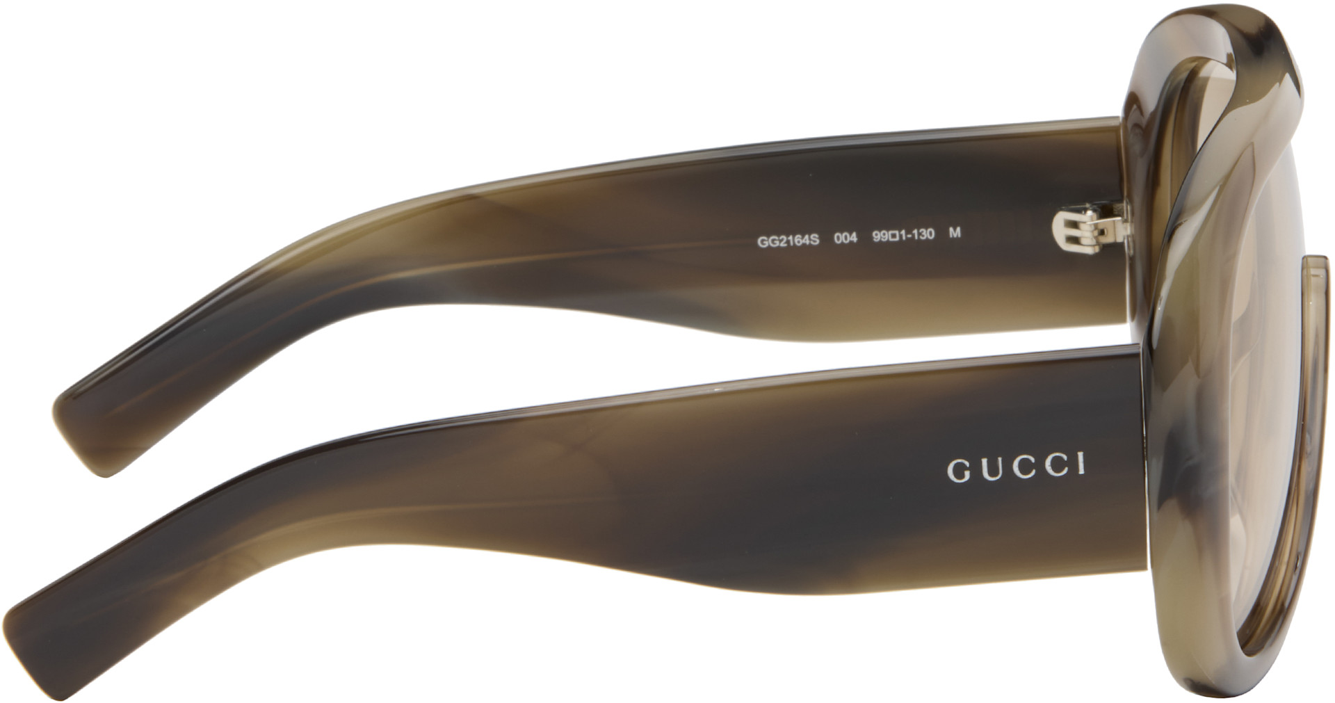 Gucci - Brown Rectangular Frame Sunglasses