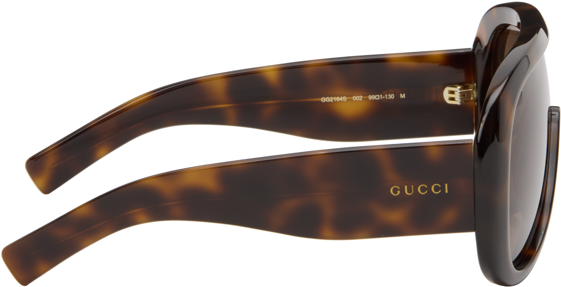 Gucci - Brown Rectangular Frame Sunglasses
