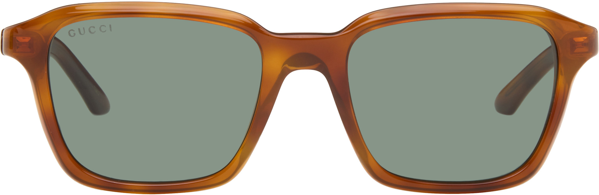 Gucci: Orange Institutional Logo Sunglasses | SSENSE