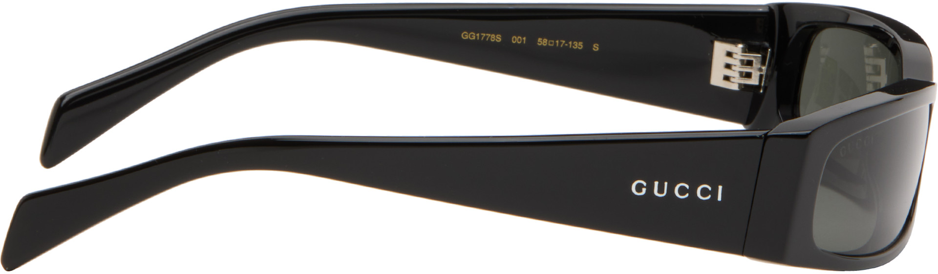 Gucci: Black Fashion Show Sunglasses | SSENSE display picture 1