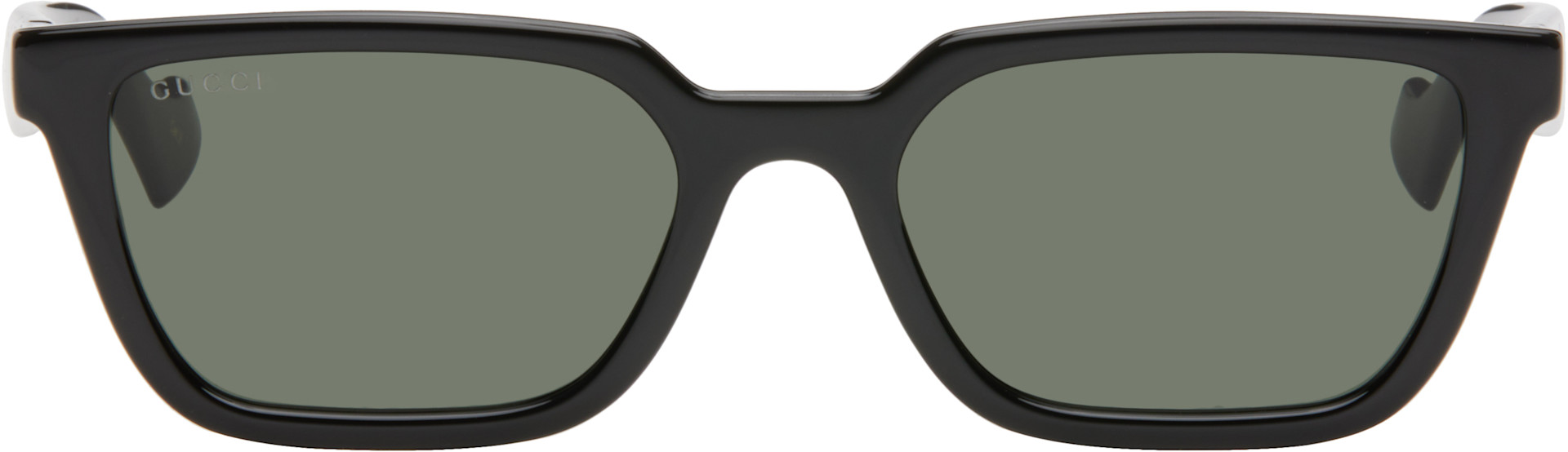 Gucci - Black Rectangular-Frame Sunglasses