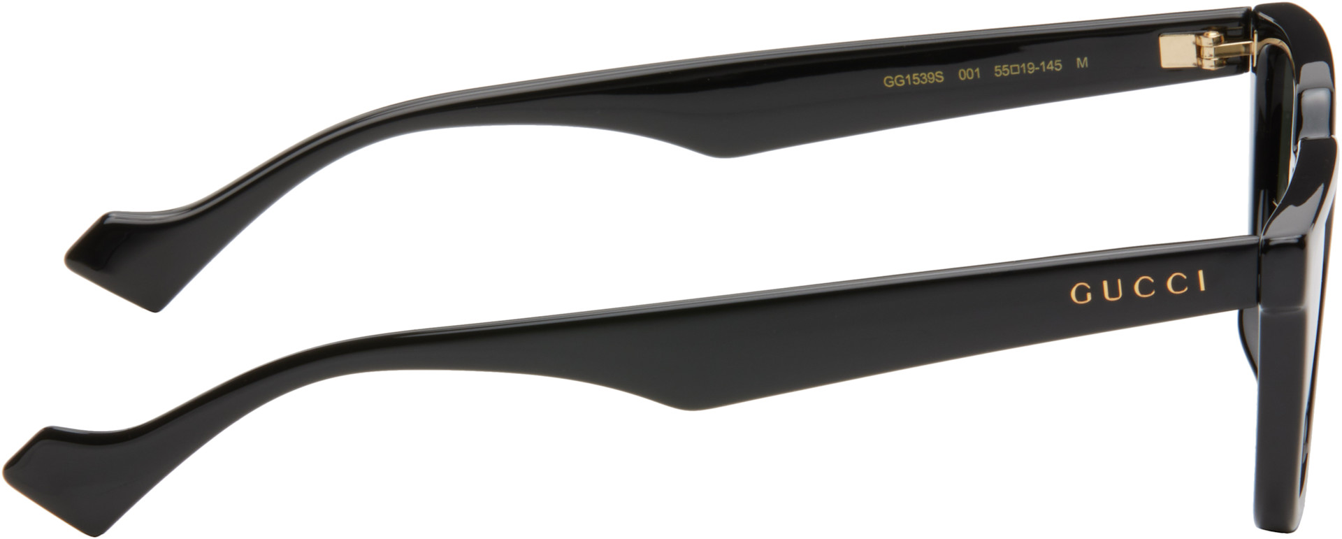 Gucci - Black Rectangular-Frame Sunglasses