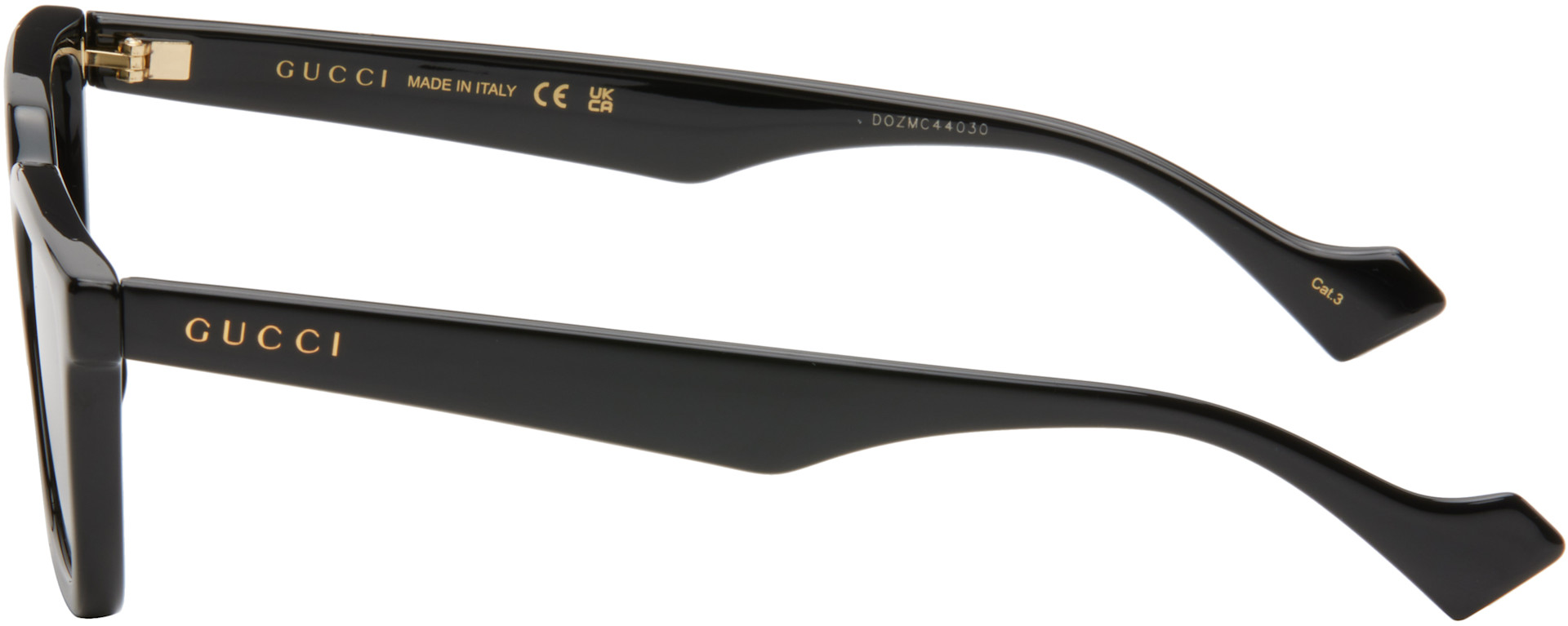 Gucci - Black Rectangular-Frame Sunglasses
