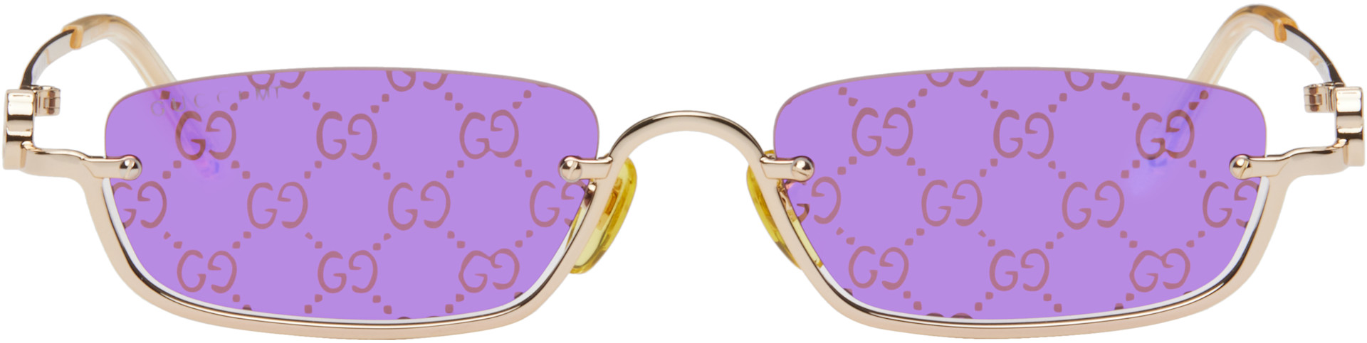 Gucci: Gold GG1278S Sunglasses | SSENSE