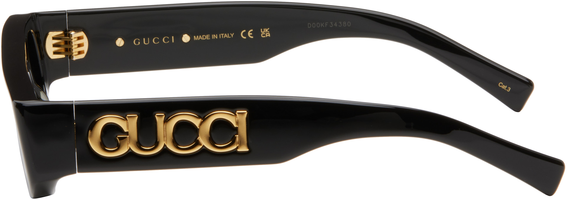 Gucci: Black GG1771S 'Fashion Show' Sunglasses | SSENSE