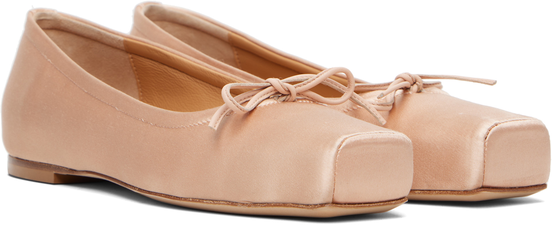 Aeyde - Pink Gabriella Satin Ballerina Flats