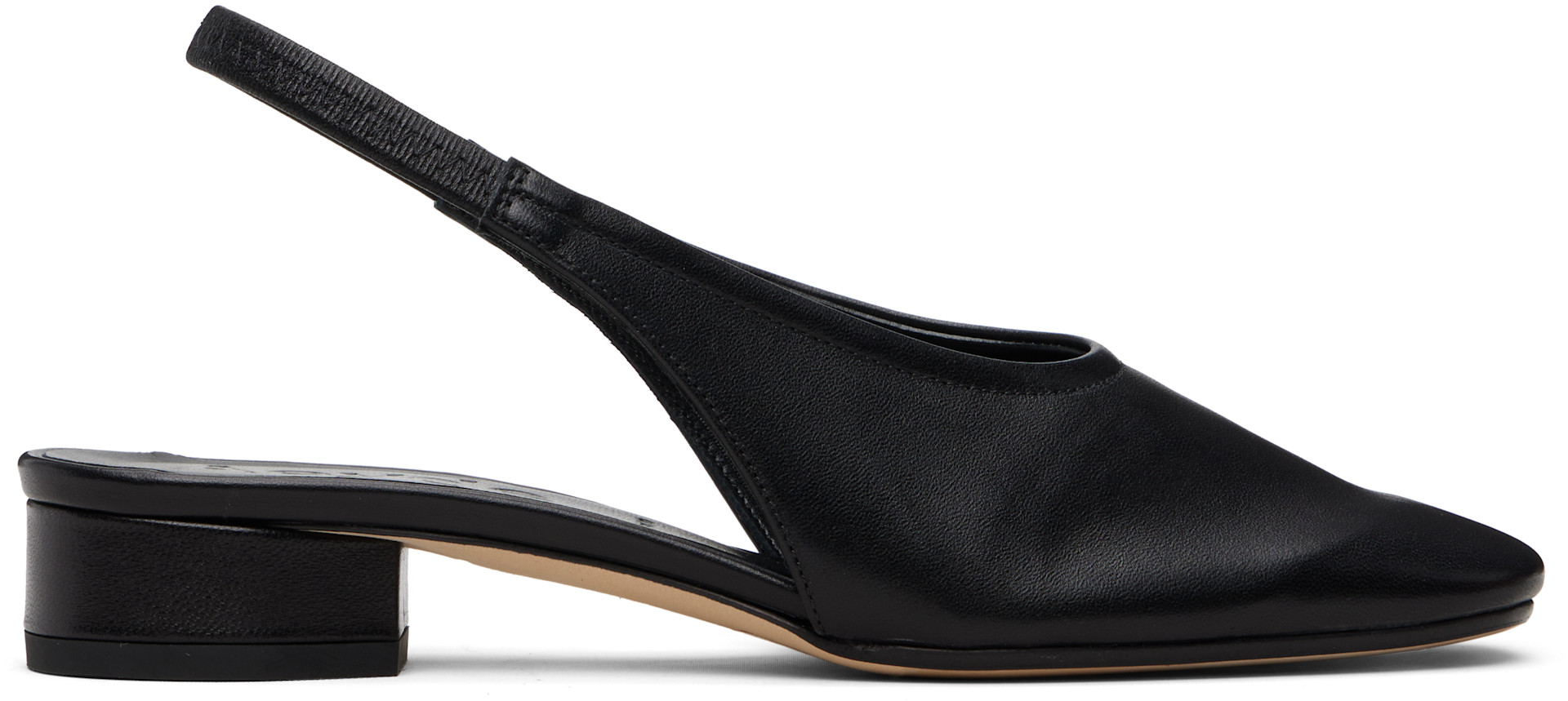 Aeyde - Chaussures à talon Dua noires à bride arrière