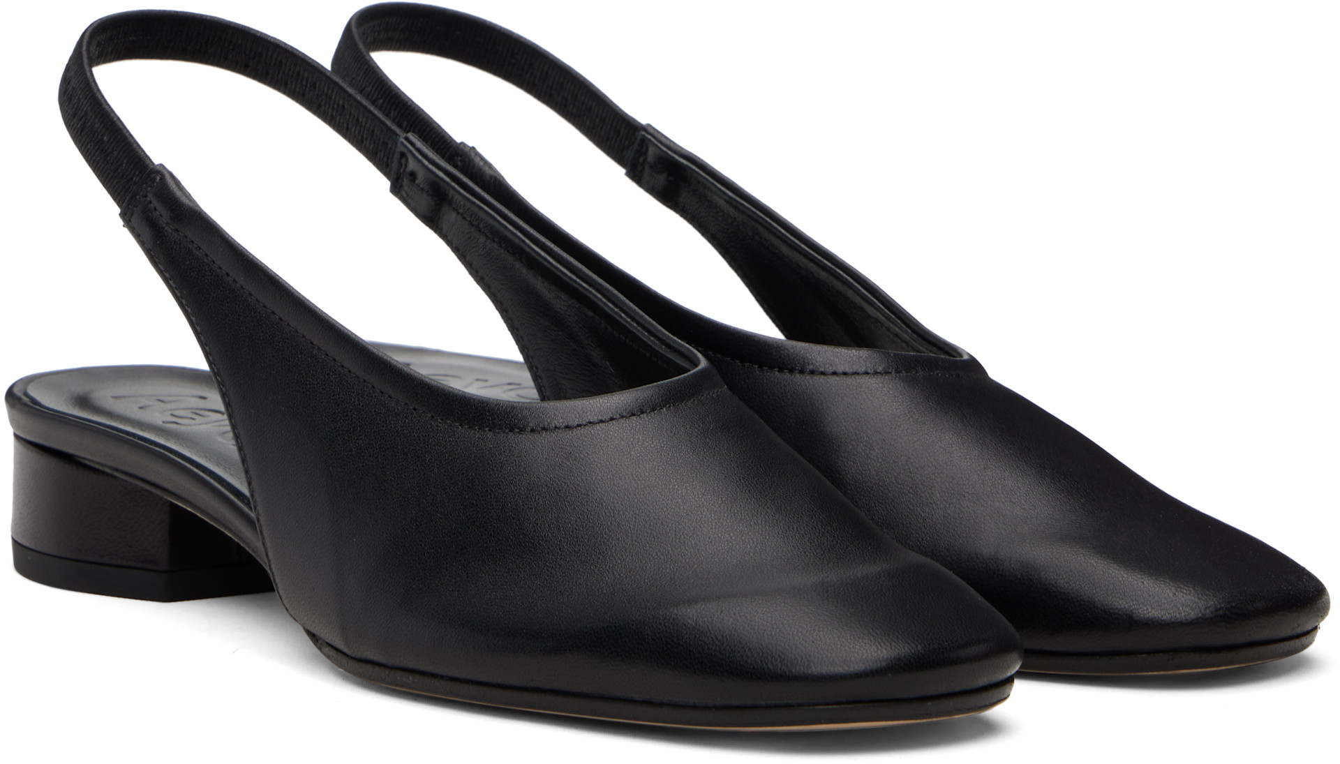 Aeyde - Chaussures à talon Dua noires à bride arrière