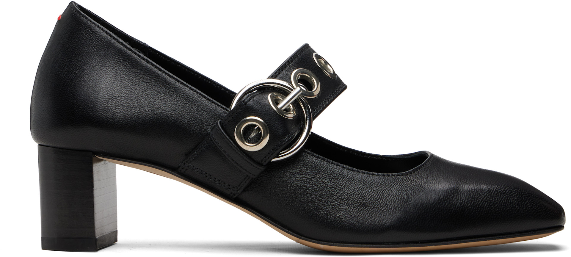 Aeyde - Chaussures à talon Lina noires à œillets