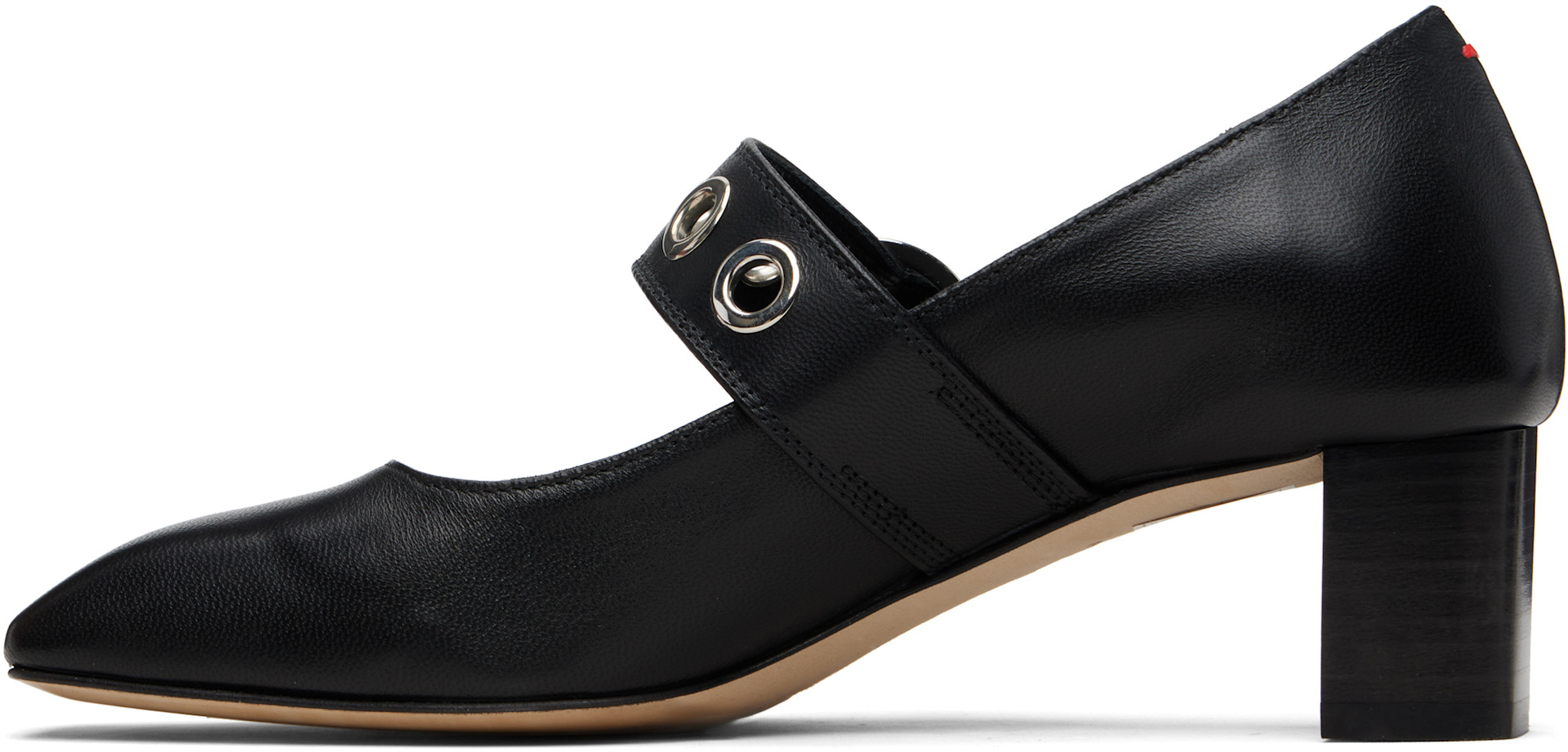 Aeyde - Chaussures à talon Lina noires à œillets