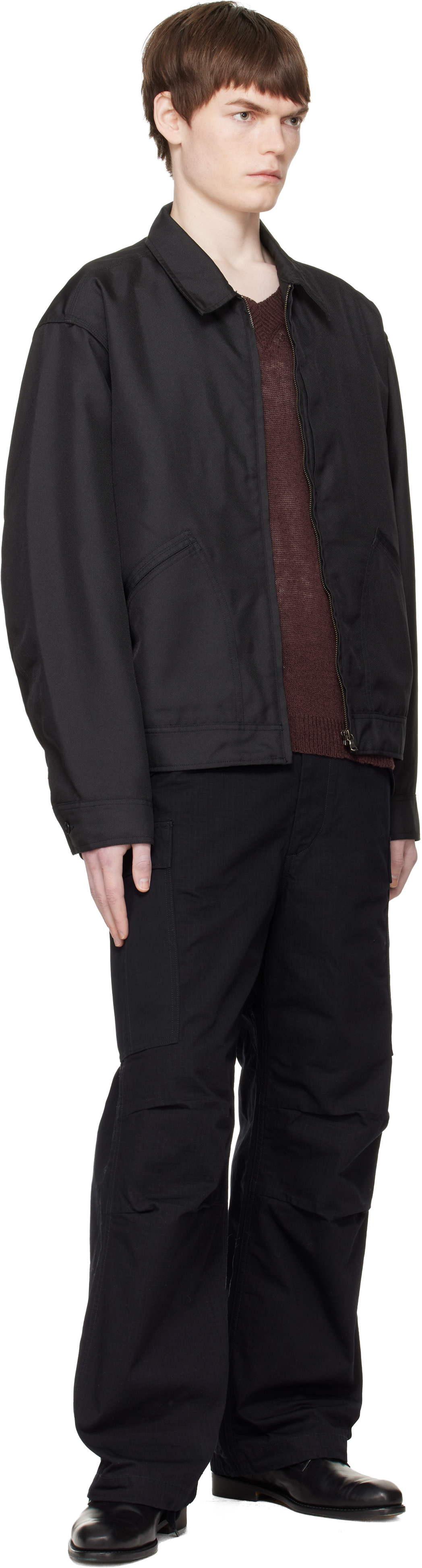nanamica: Black Polyester Twill Deck Jacket | SSENSE