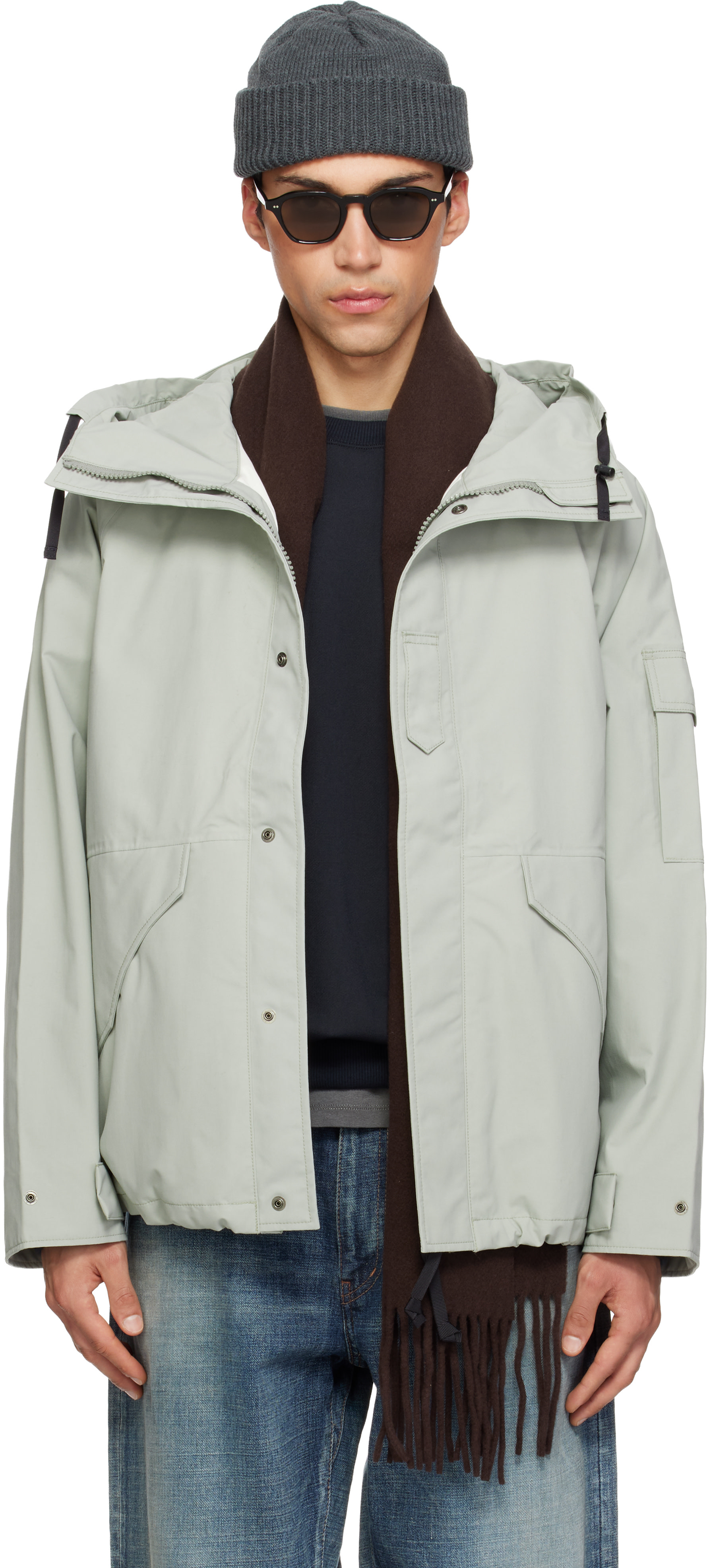 nanamica: Gray 2L Nylon GORE-TEX Cruiser Jacket | SSENSE
