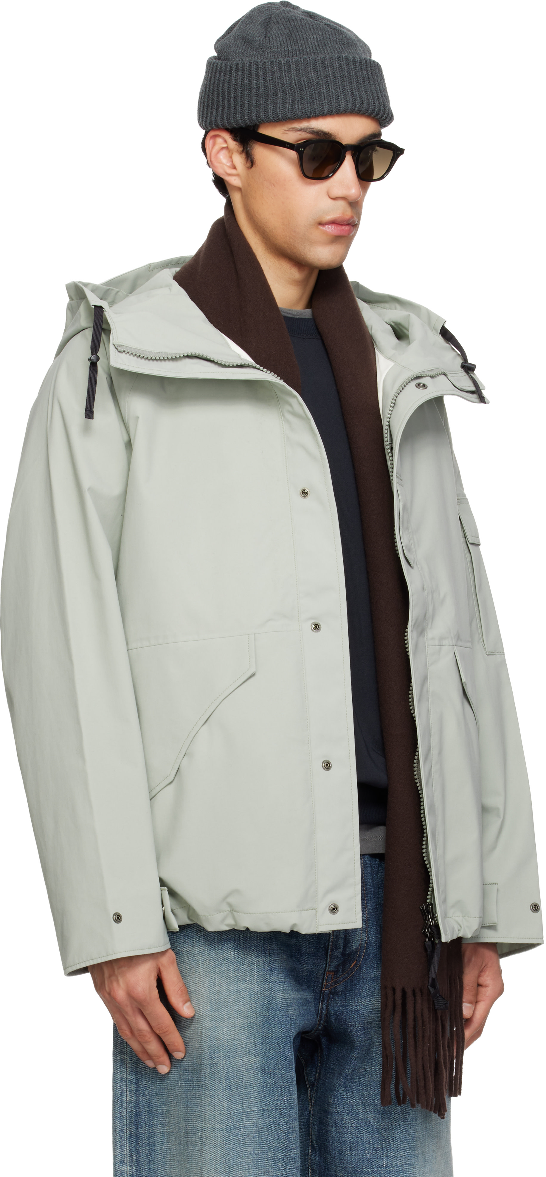 nanamica: Gray 2L Nylon GORE-TEX Cruiser Jacket | SSENSE